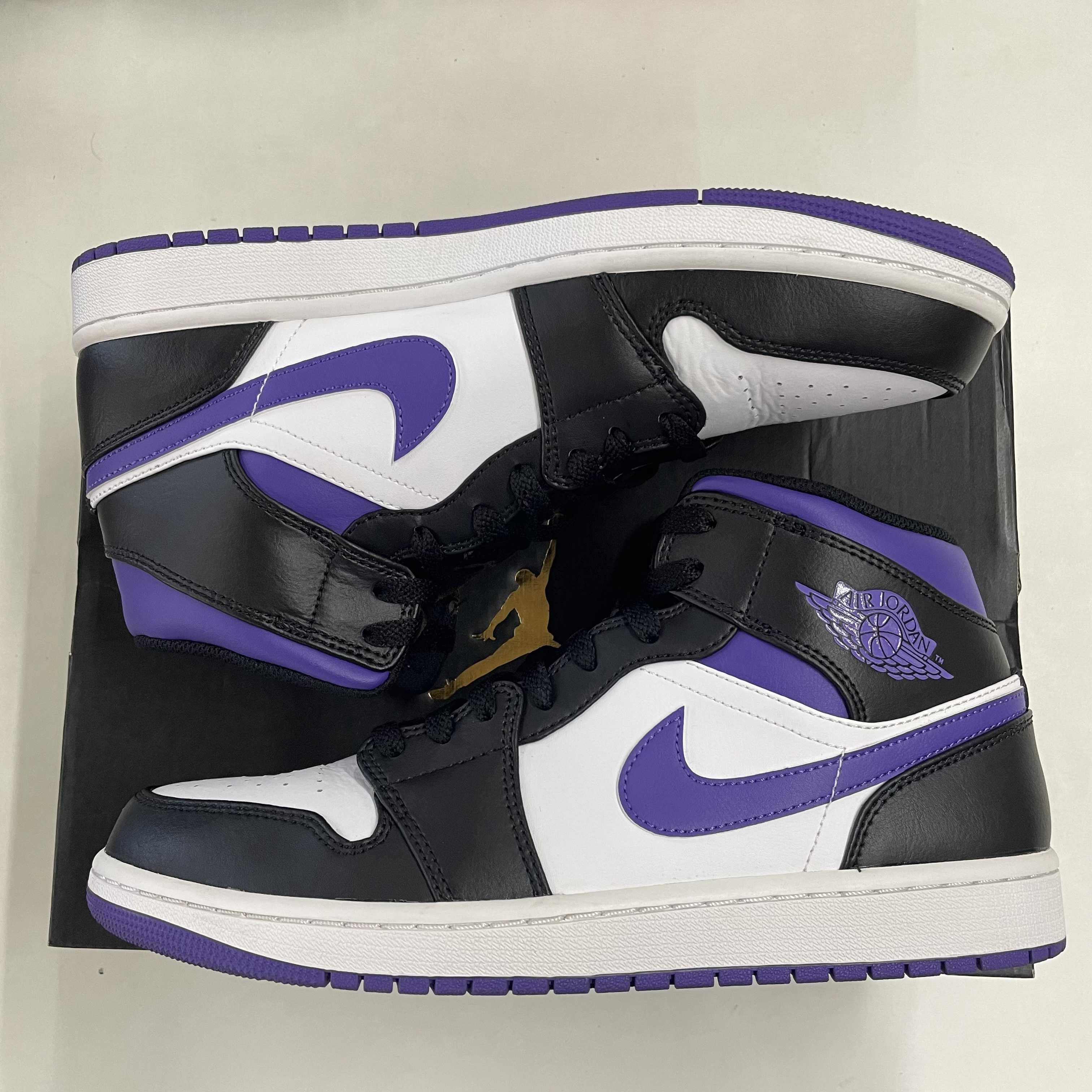 Nike Air Jordan 1 Mid "Black/Court Purple"