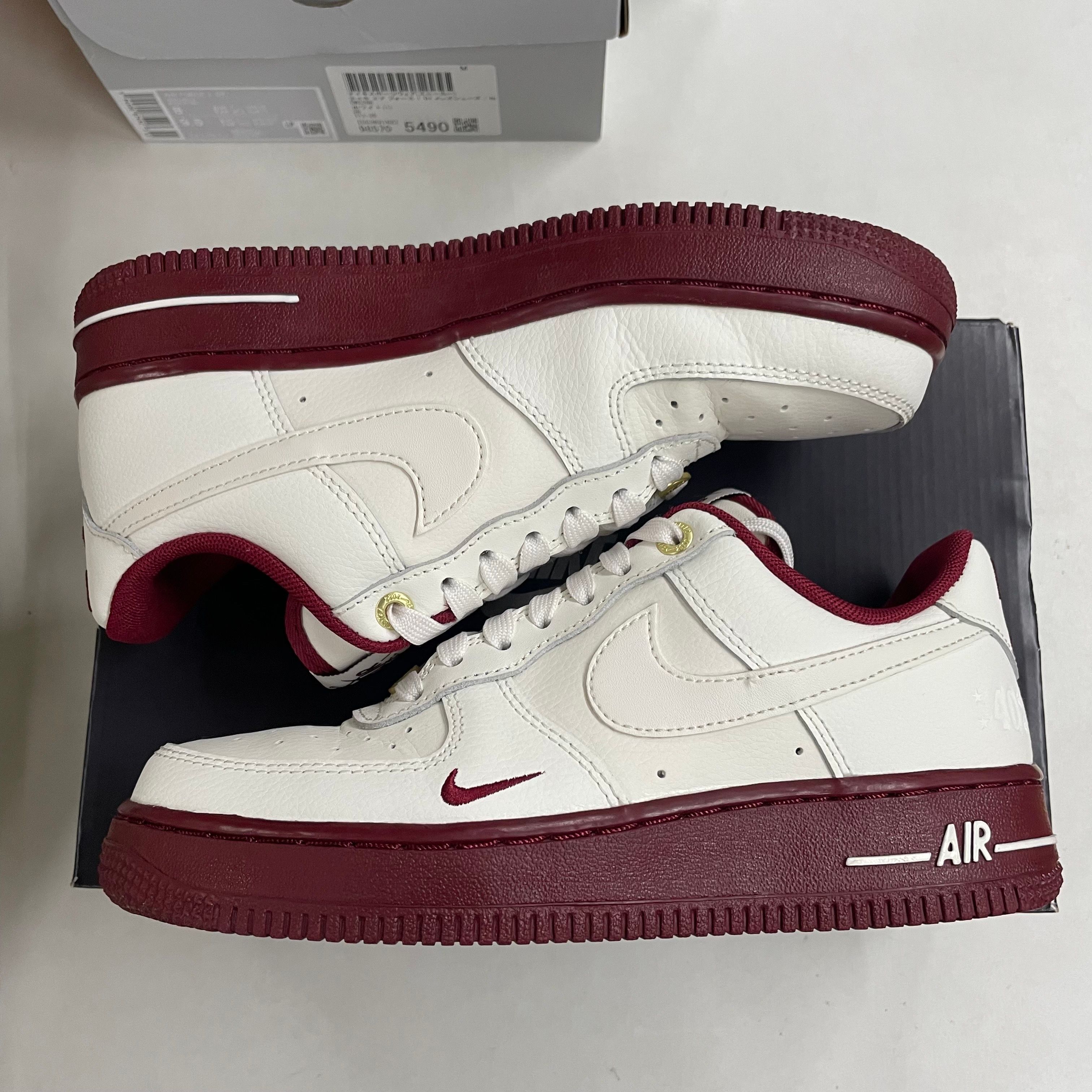 Nike Women's Air Force 1 Low 40th Anniversary "Sail/Team Red"
