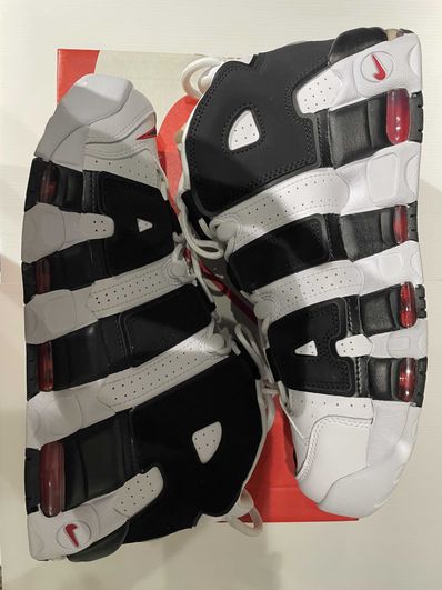 NIKE AIR MORE UPTEMPO "WHITE/BLACK/UNIVERSITY RED"(2020)