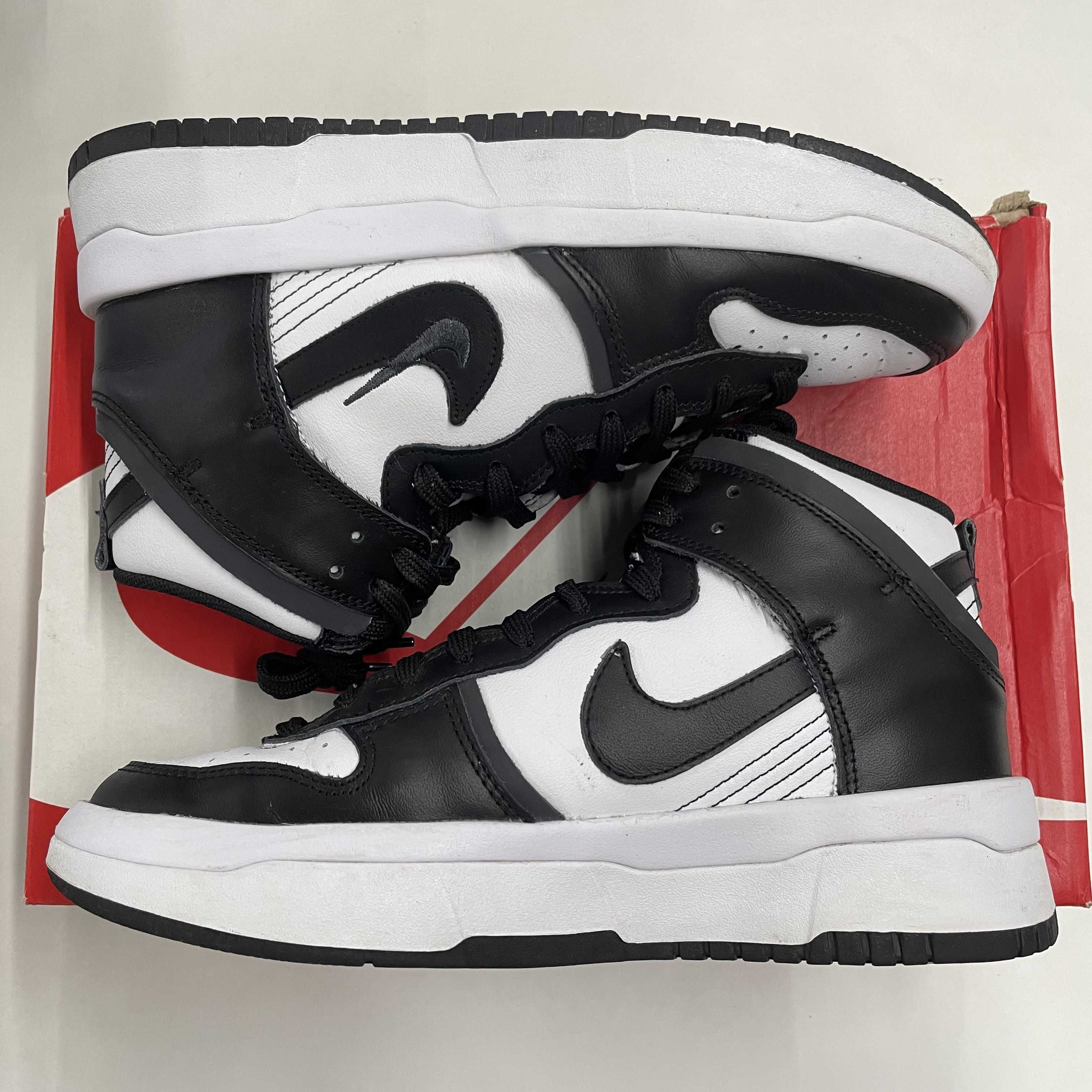 NIKE Women's DUNK HIGH UP "WHITE/BLACK"