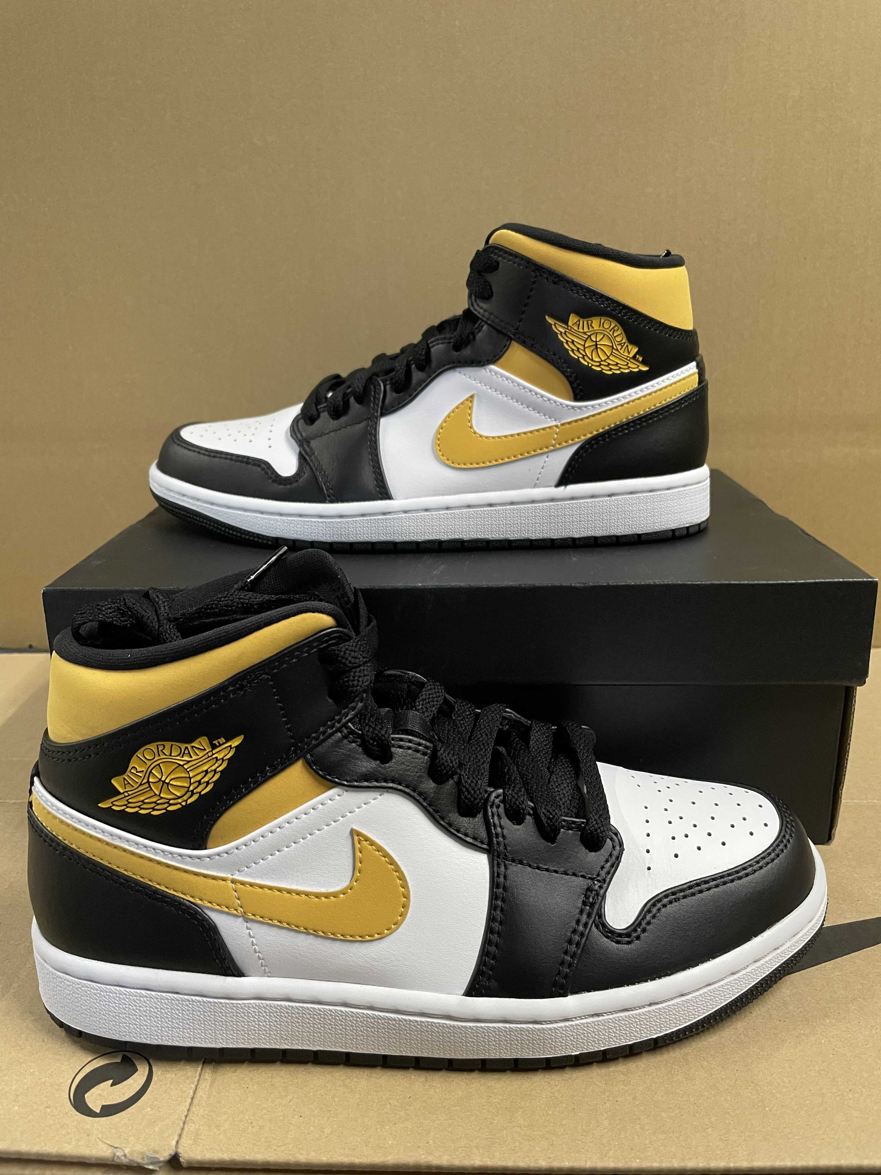 Nike Air Jordan 1 Mid "White/Pollen-Black"