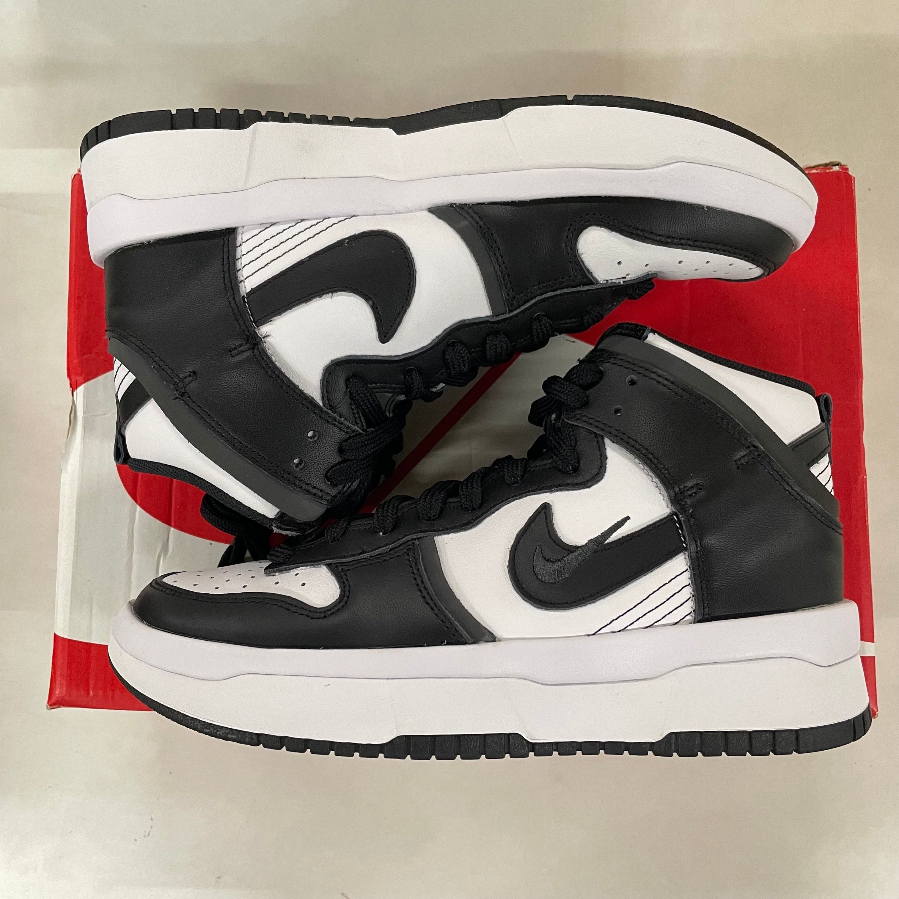 NIKE Women's DUNK HIGH UP "WHITE/BLACK"