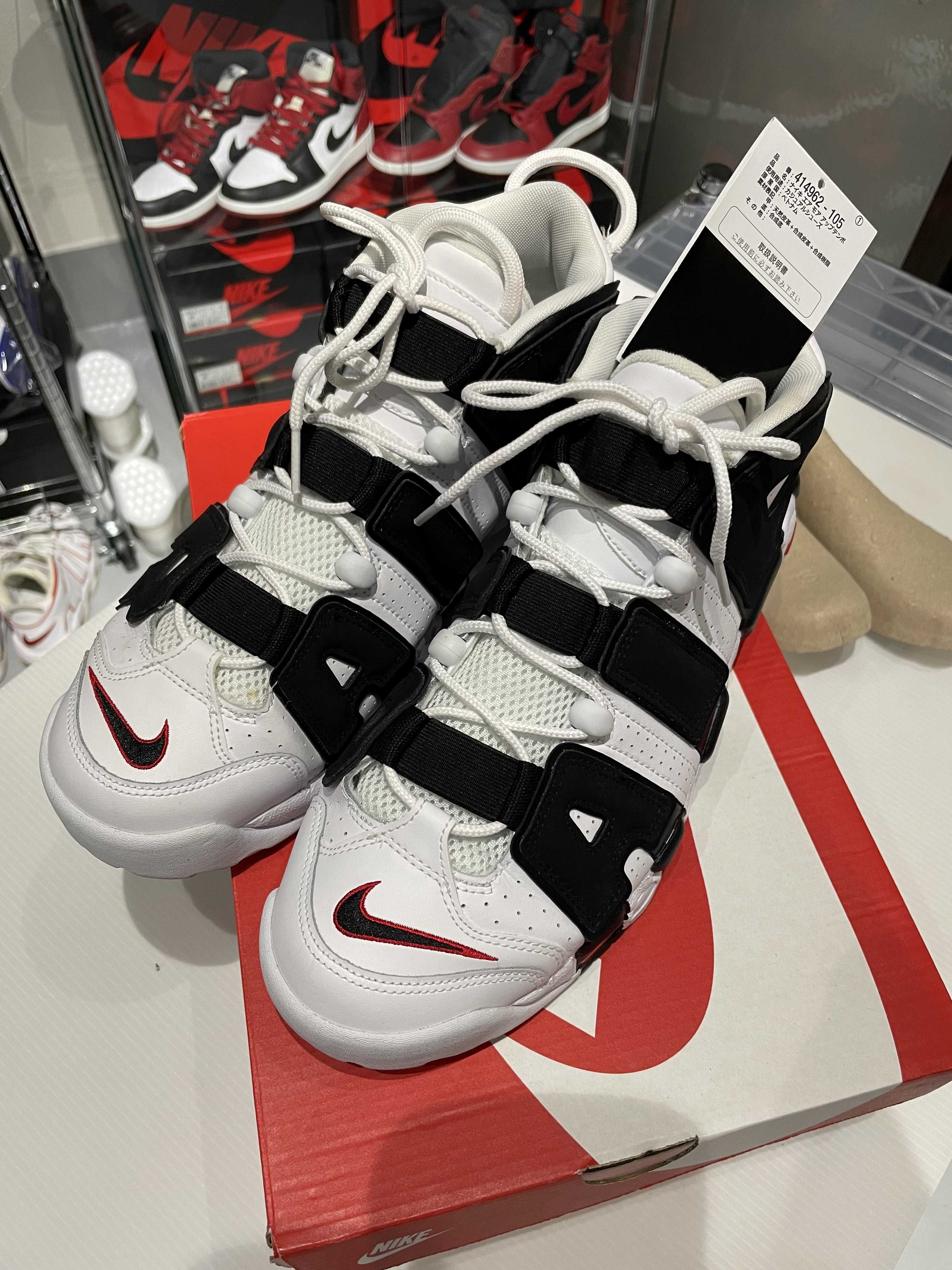 NIKE AIR MORE UPTEMPO "WHITE/BLACK/UNIVERSITY RED"(2020)