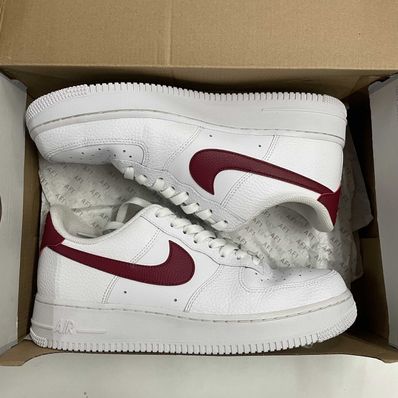 Air force 1 burgundy swoosh hot sale