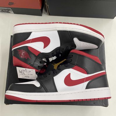 Nike Air Jordan 1 Mid "White/Gym Red Black"