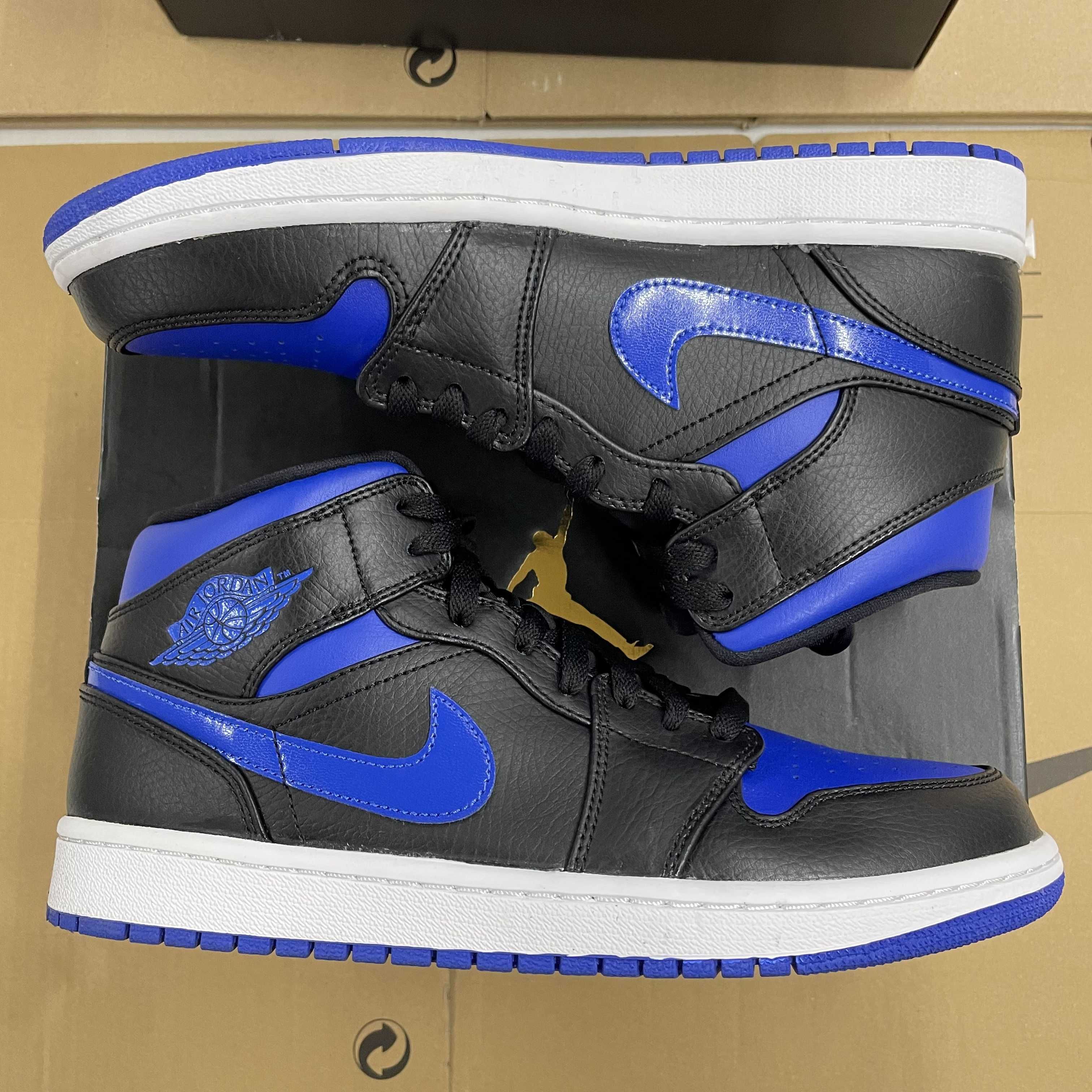 NIKE AIR JORDAN 1 MID "BLACK/BLUE"