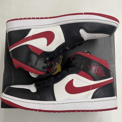 Nike Air Jordan 1 Mid "White/Gym Red Black"