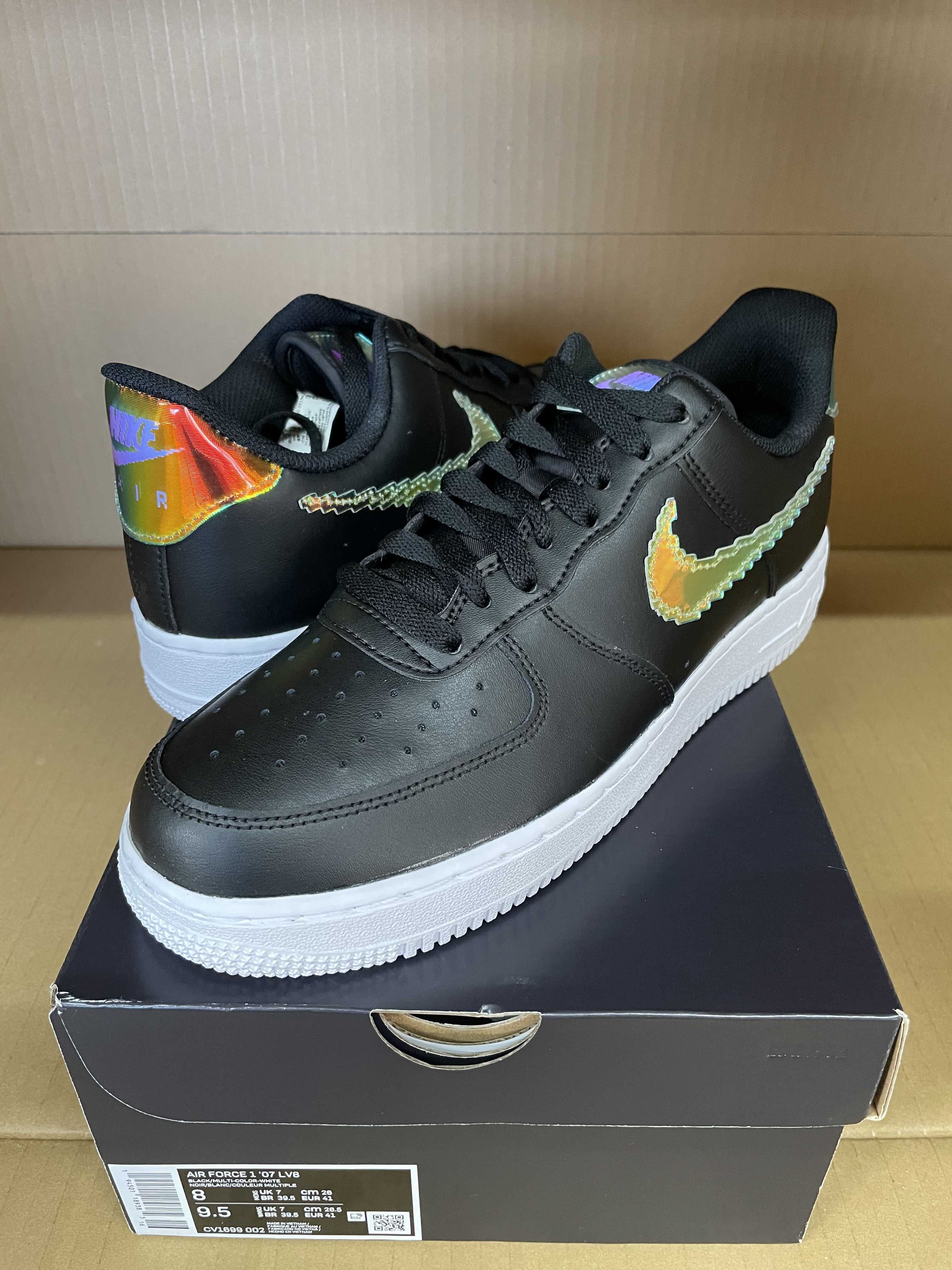 Nike Air Force 1 Low '07 LV8 Iridescent Pixel Swoosh "Black"