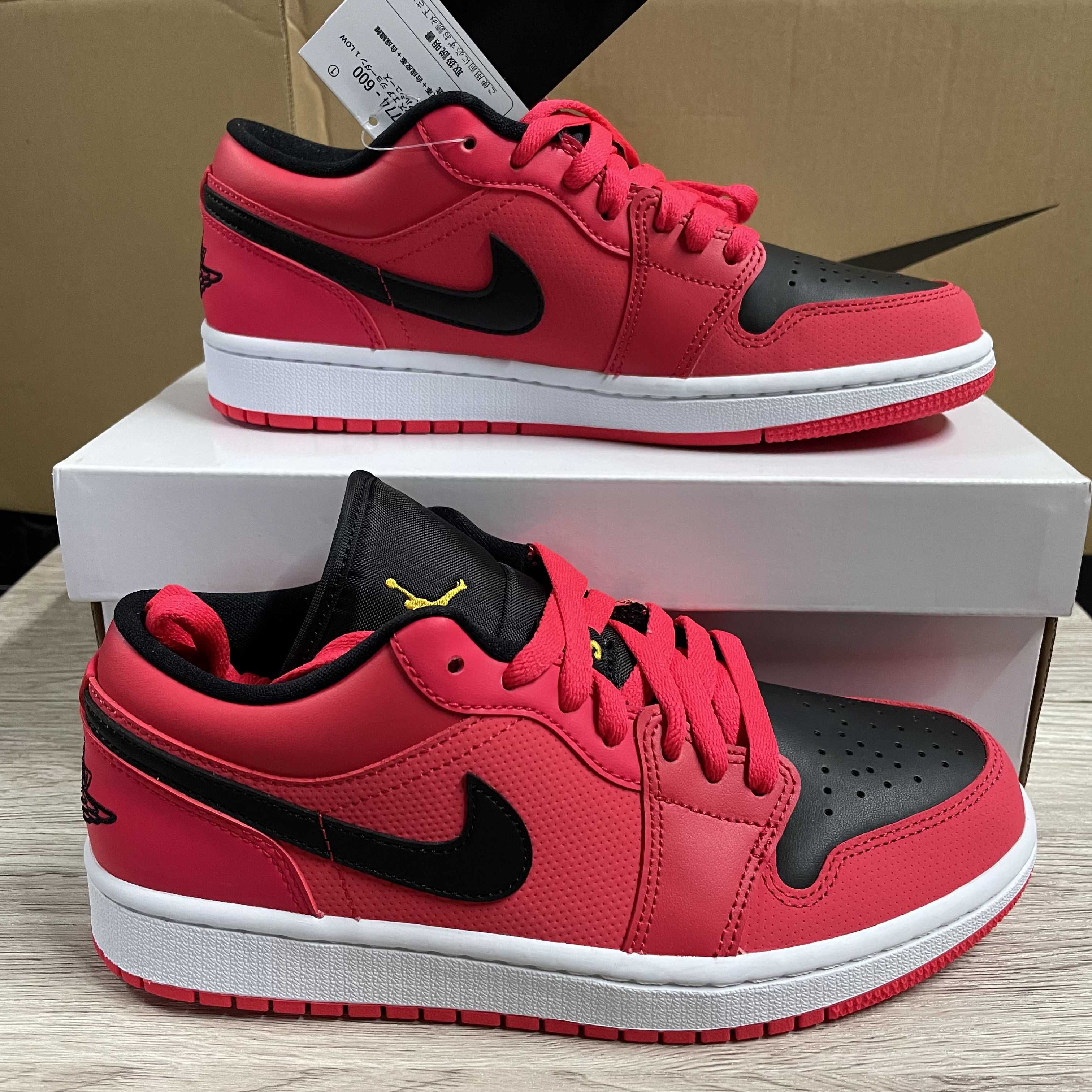 NIKE Women's AIR JORDAN 1 LOW "SIREN RED/BLACK/GOLD"