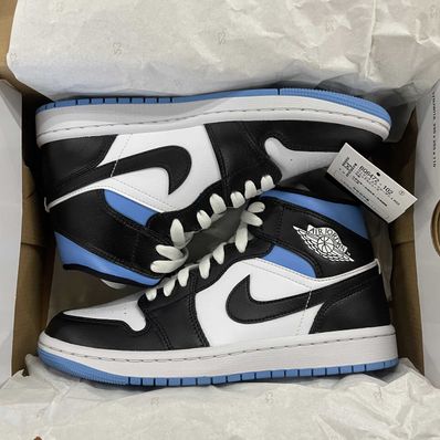 Nike Women's Air Jordan 1 Mid "Black/University Blue"
