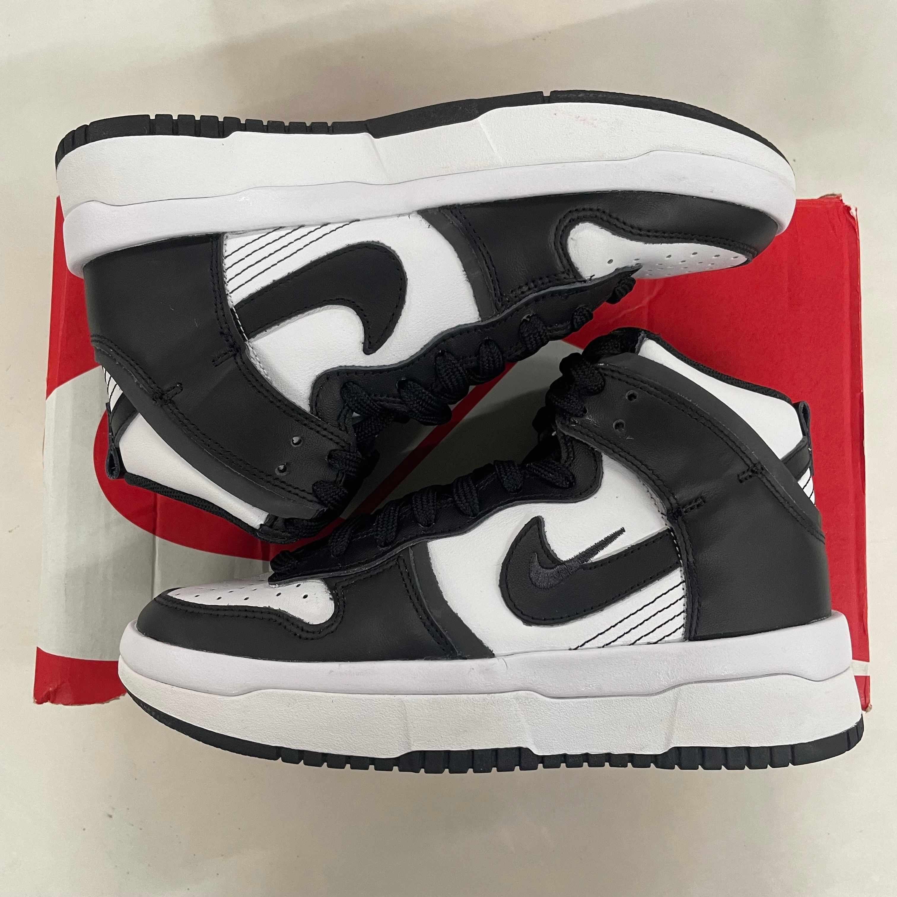 NIKE Women's DUNK HIGH UP "WHITE/BLACK"