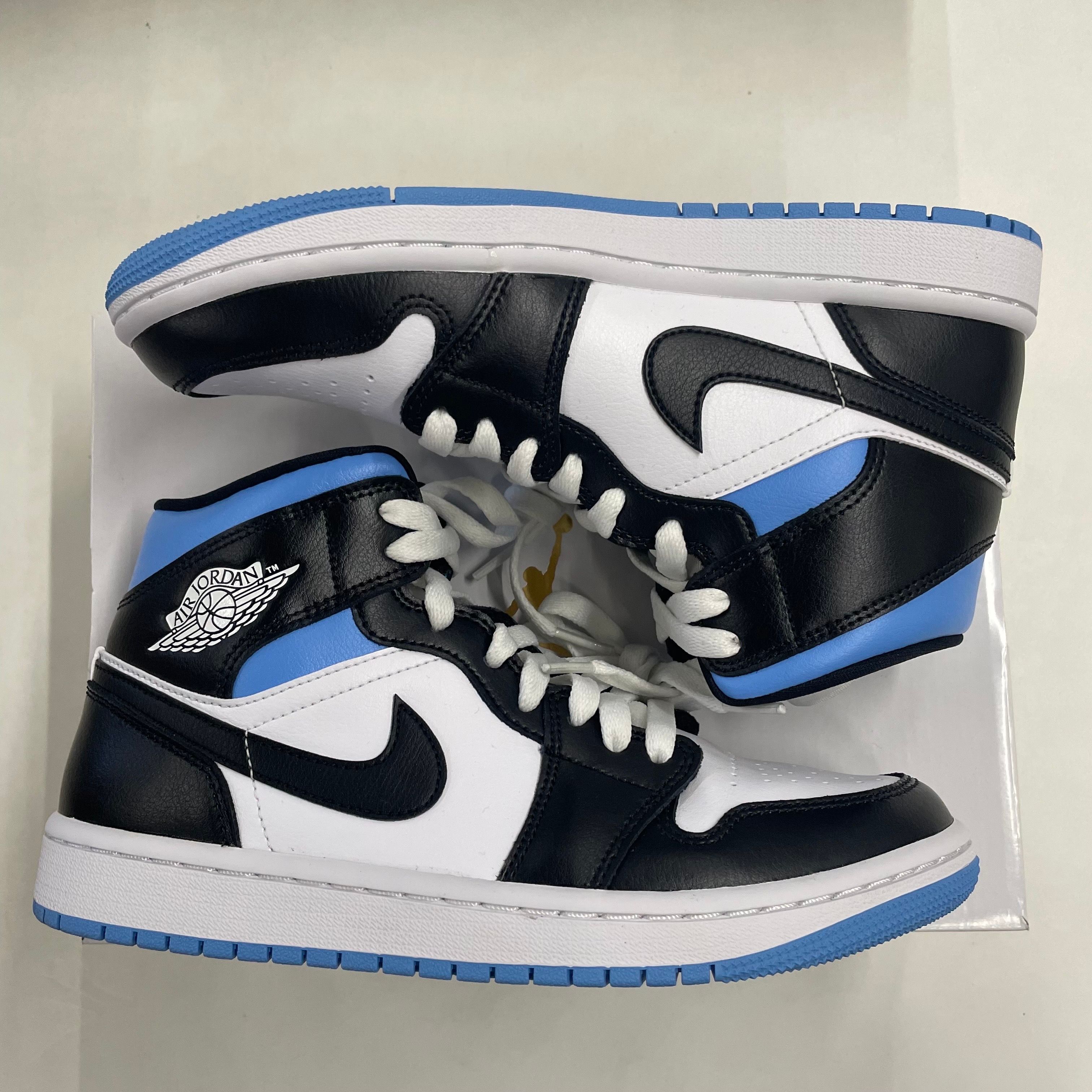 Nike Women's Air Jordan 1 Mid "Black/University Blue"
