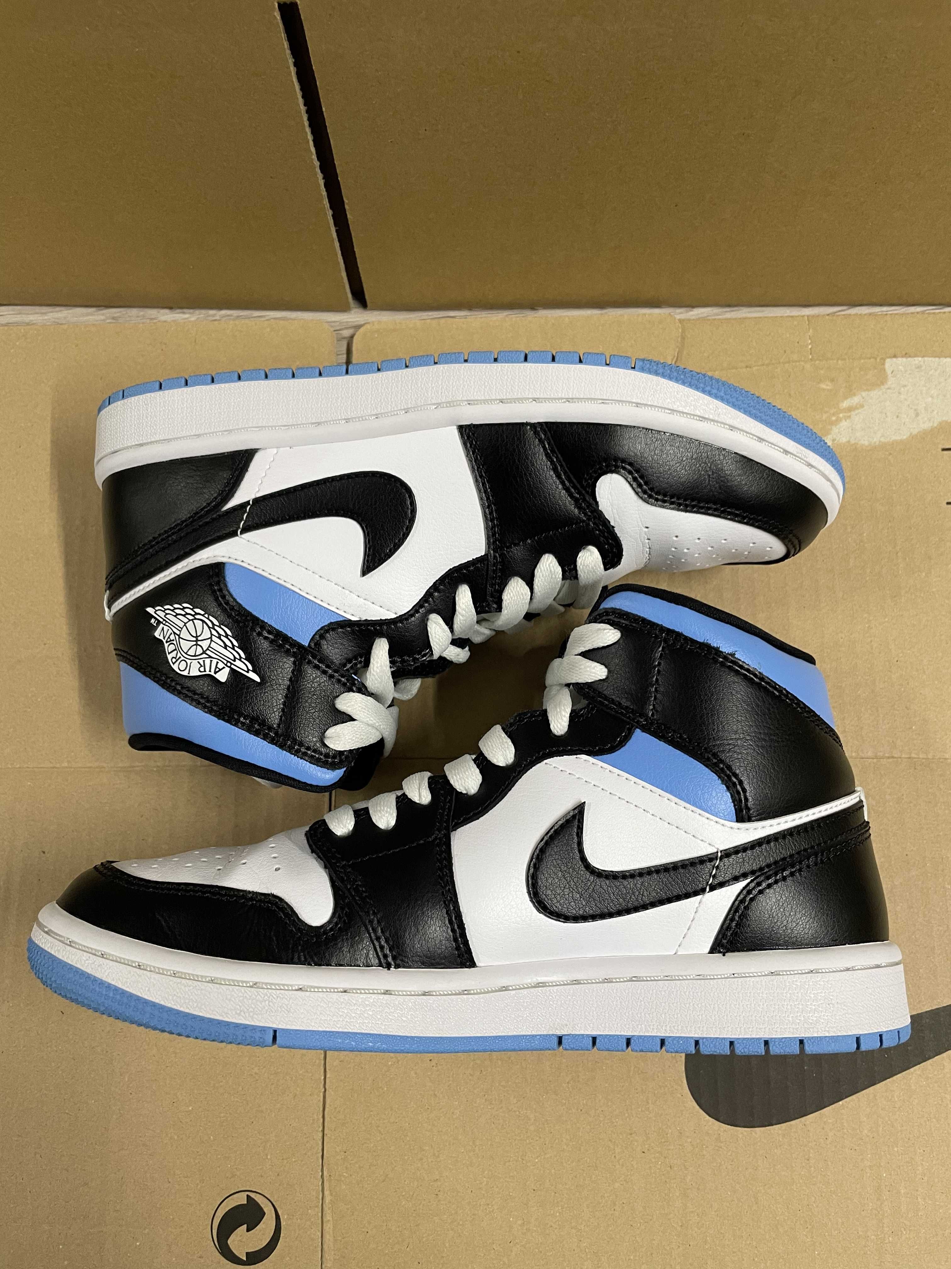 Nike Women's Air Jordan 1 Mid "Black/University Blue"