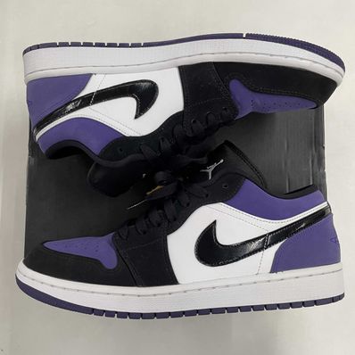 Nike Air Jordan 1 Retro Low "White/Black/Court Purple"