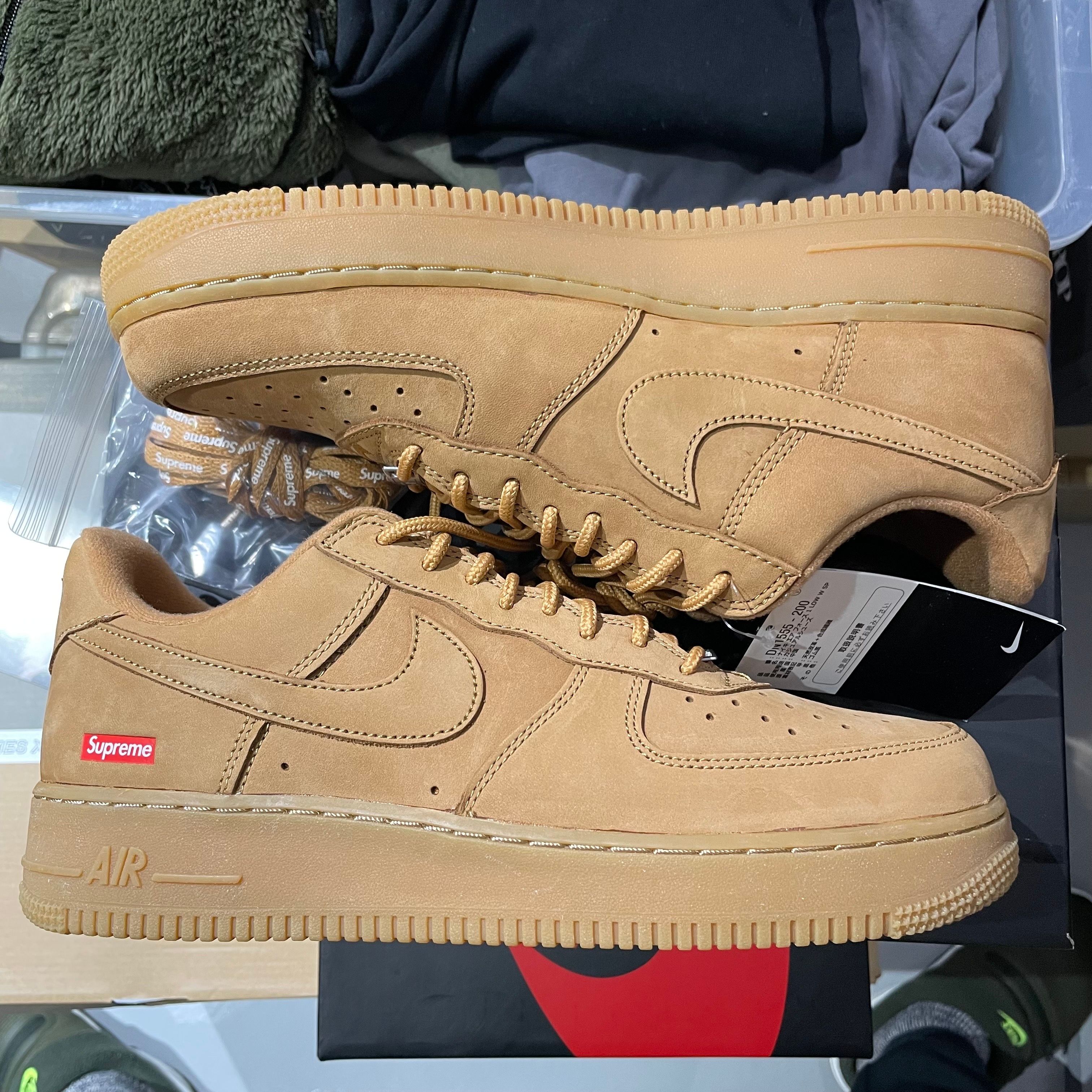 Supreme × Nike Air Force 1 Low "Flax/Wheat"