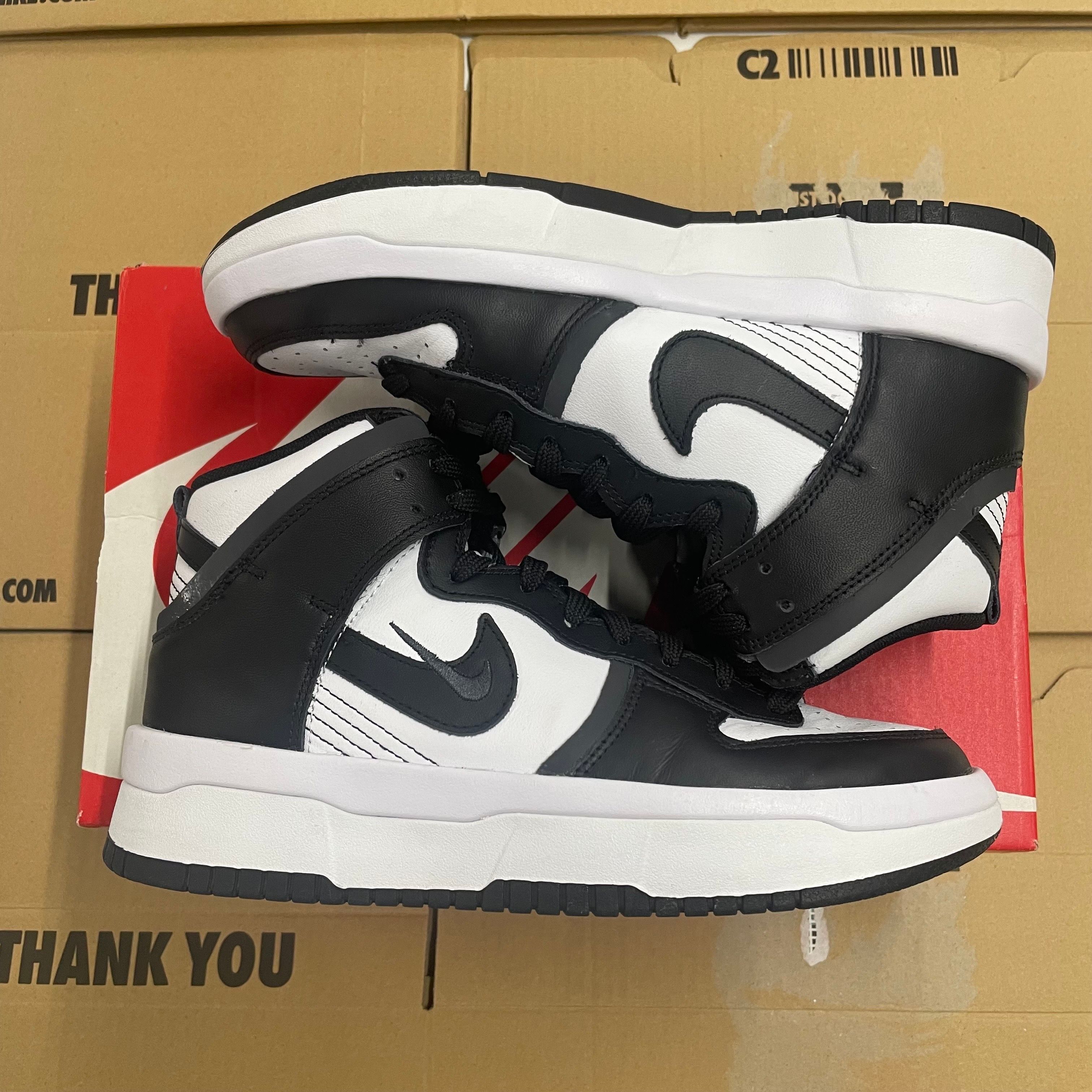 NIKE Women's DUNK HIGH UP "WHITE/BLACK"