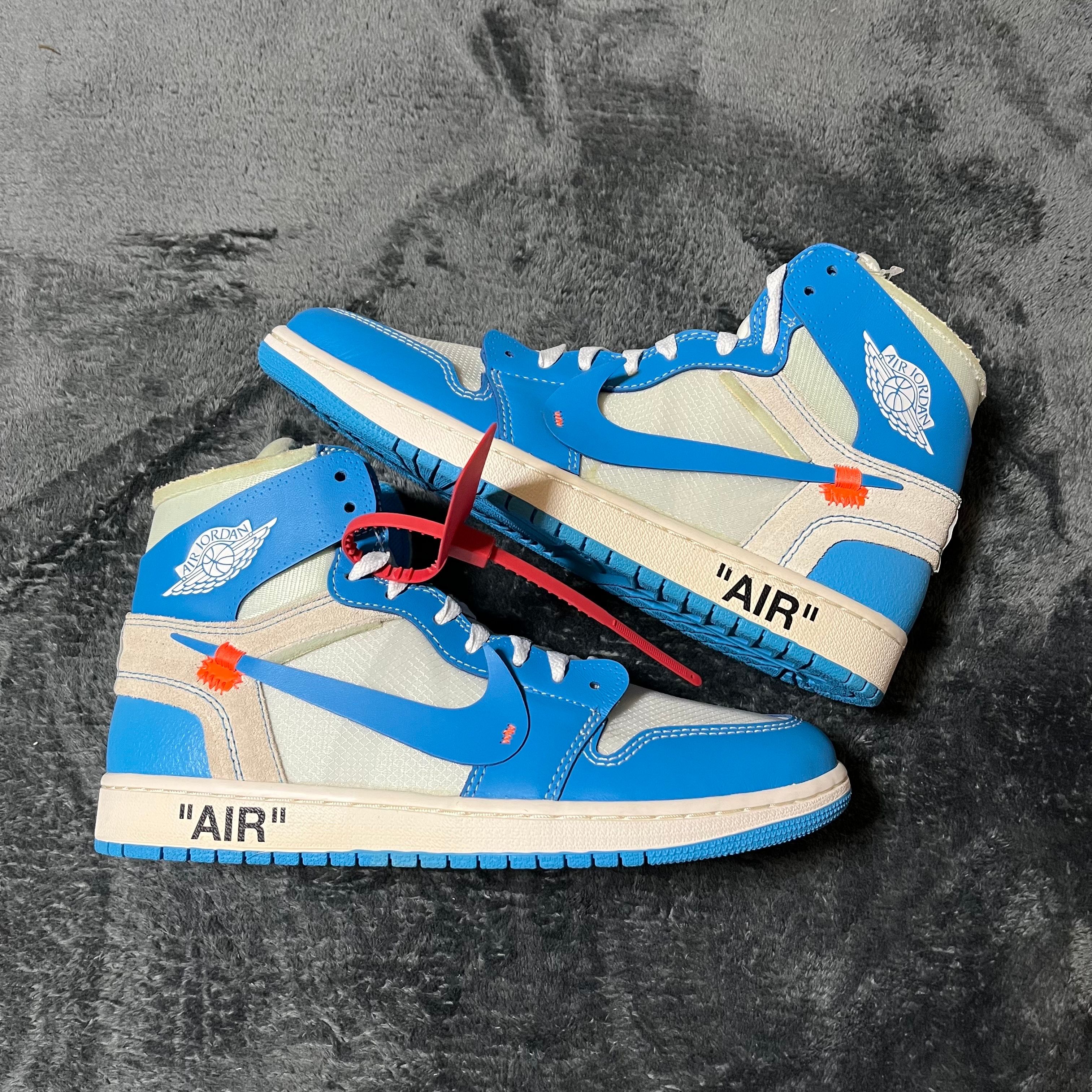Off-White × Nike Air Jordan 1 High UNC "White/Dark Powder Blue"