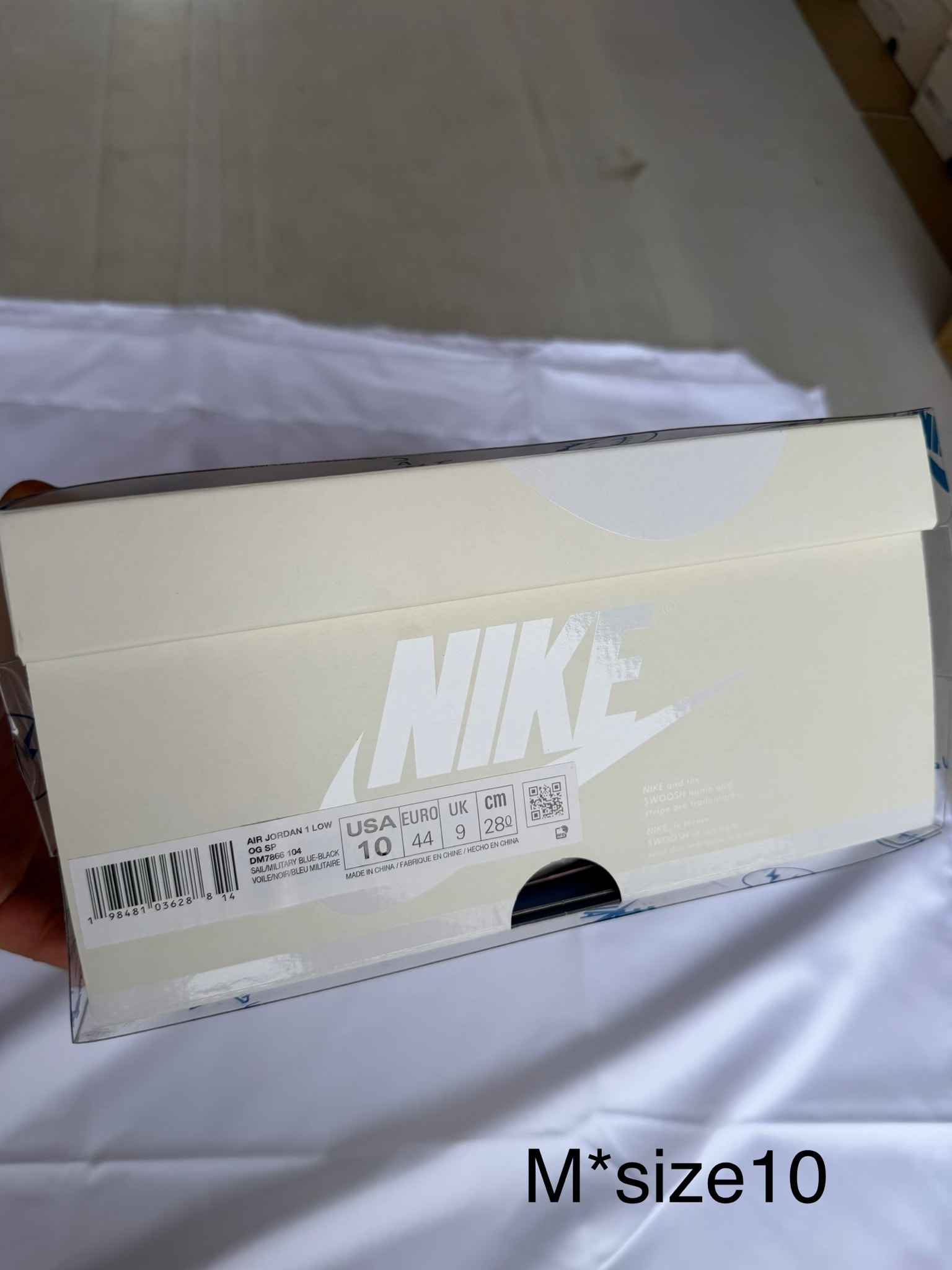 Travis Scott × fragment design × Nike Air Jordan 1 Low OG "Sail/Military Blue"
