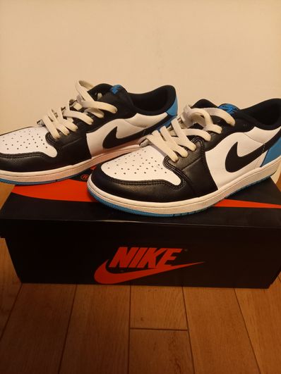 Nike Air Jordan 1 Low OG "Black and Dark Powder Blue/UNC"