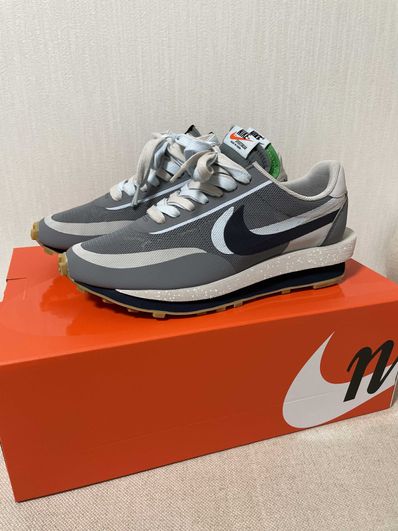 CLOT × Sacai × Nike LD Waffle "Grey Obsidian/Cool Grey"