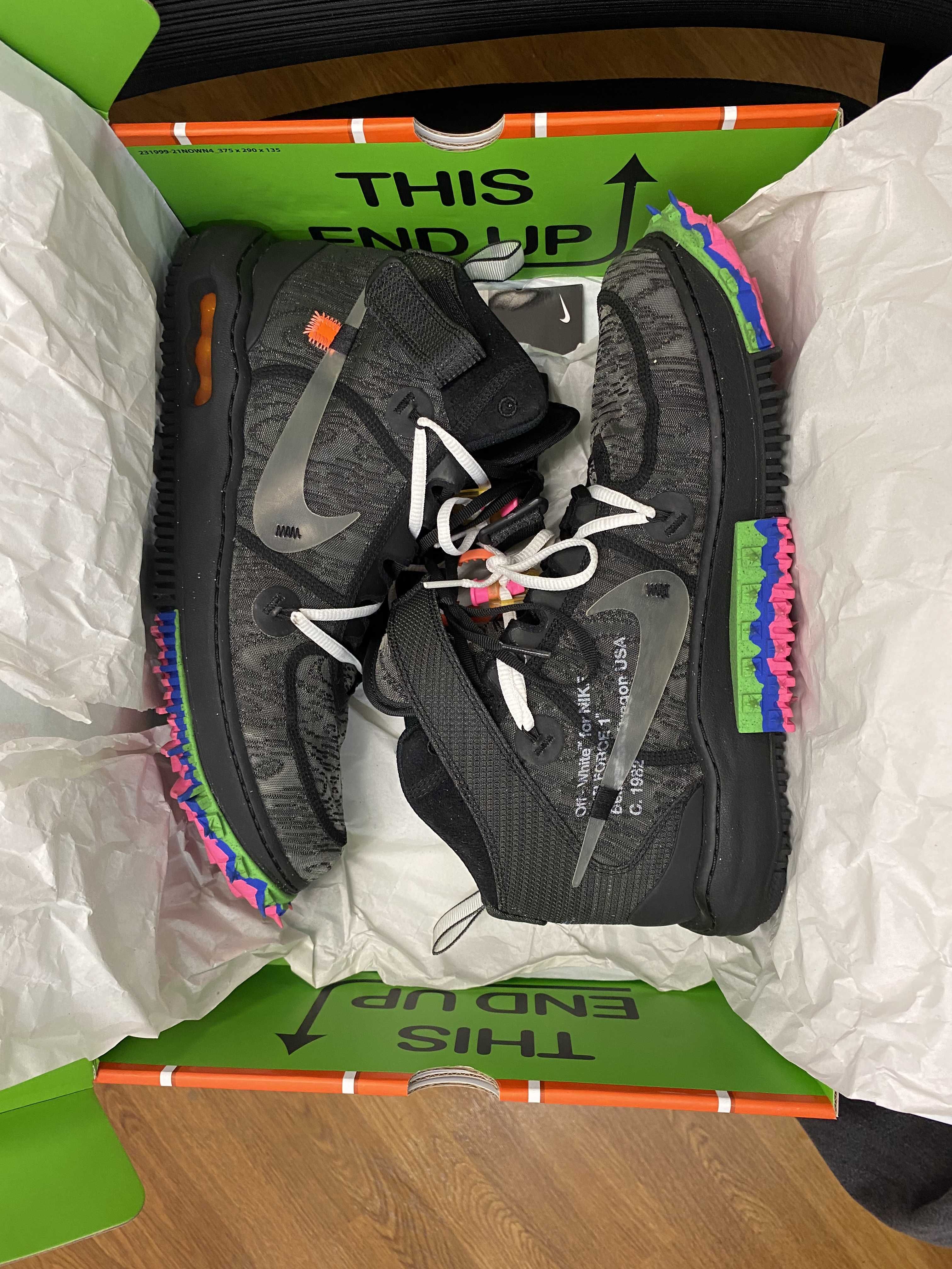 Off-White × Nike Air Force 1 Mid "Black"