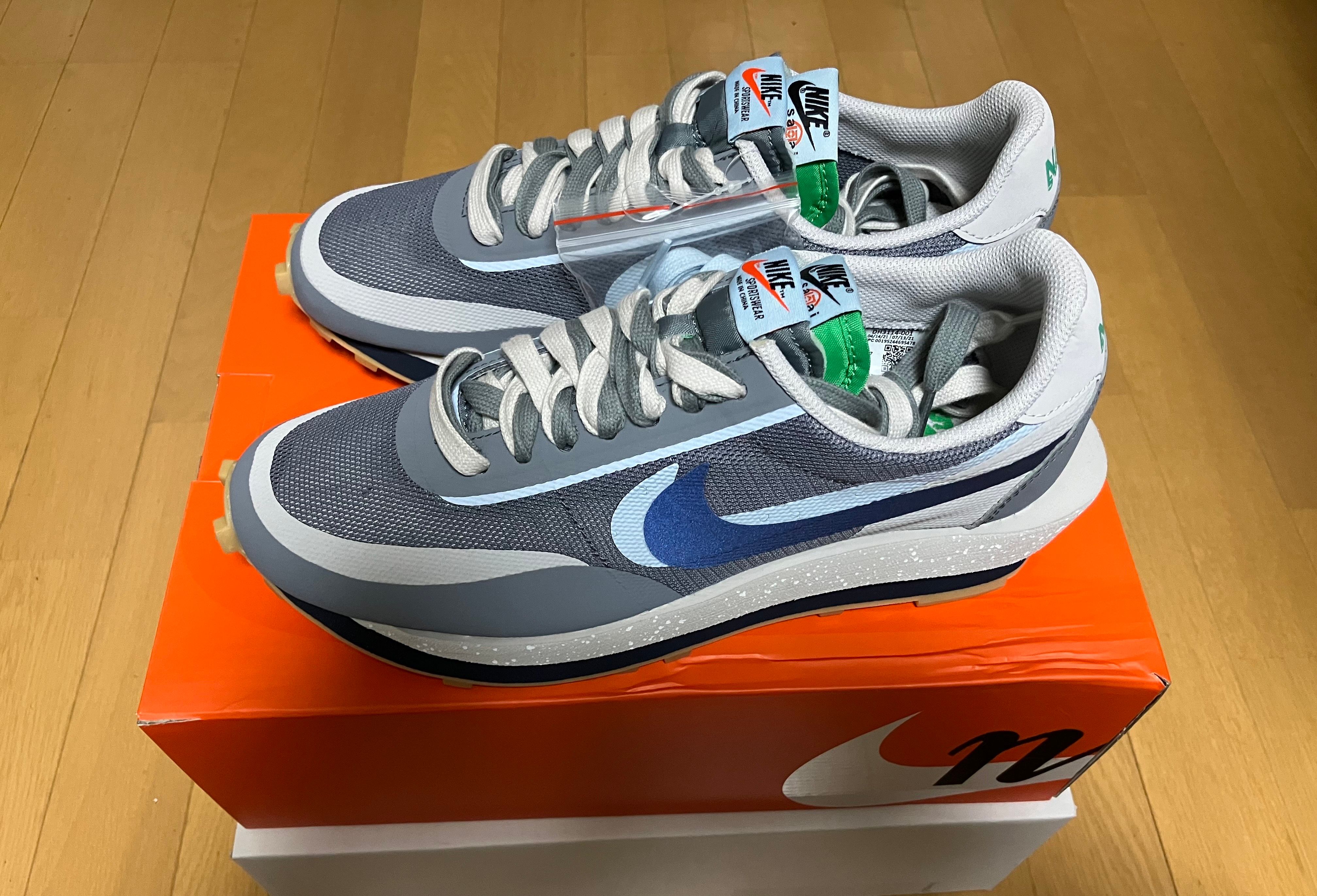 CLOT × Sacai × Nike LD Waffle "Grey Obsidian/Cool Grey"