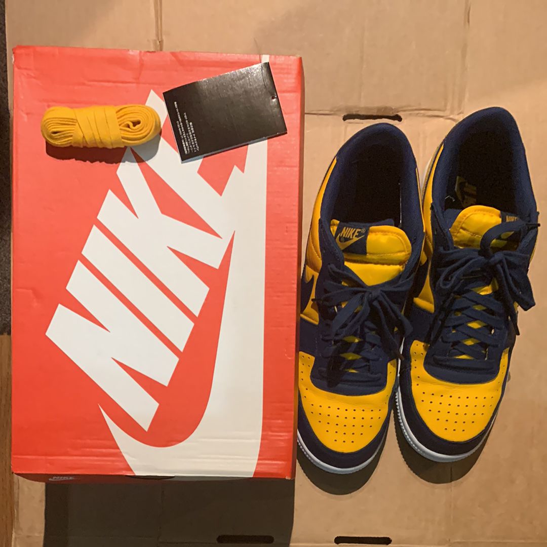 Nike Terminator Low "University Gold and Navy/Michigan"