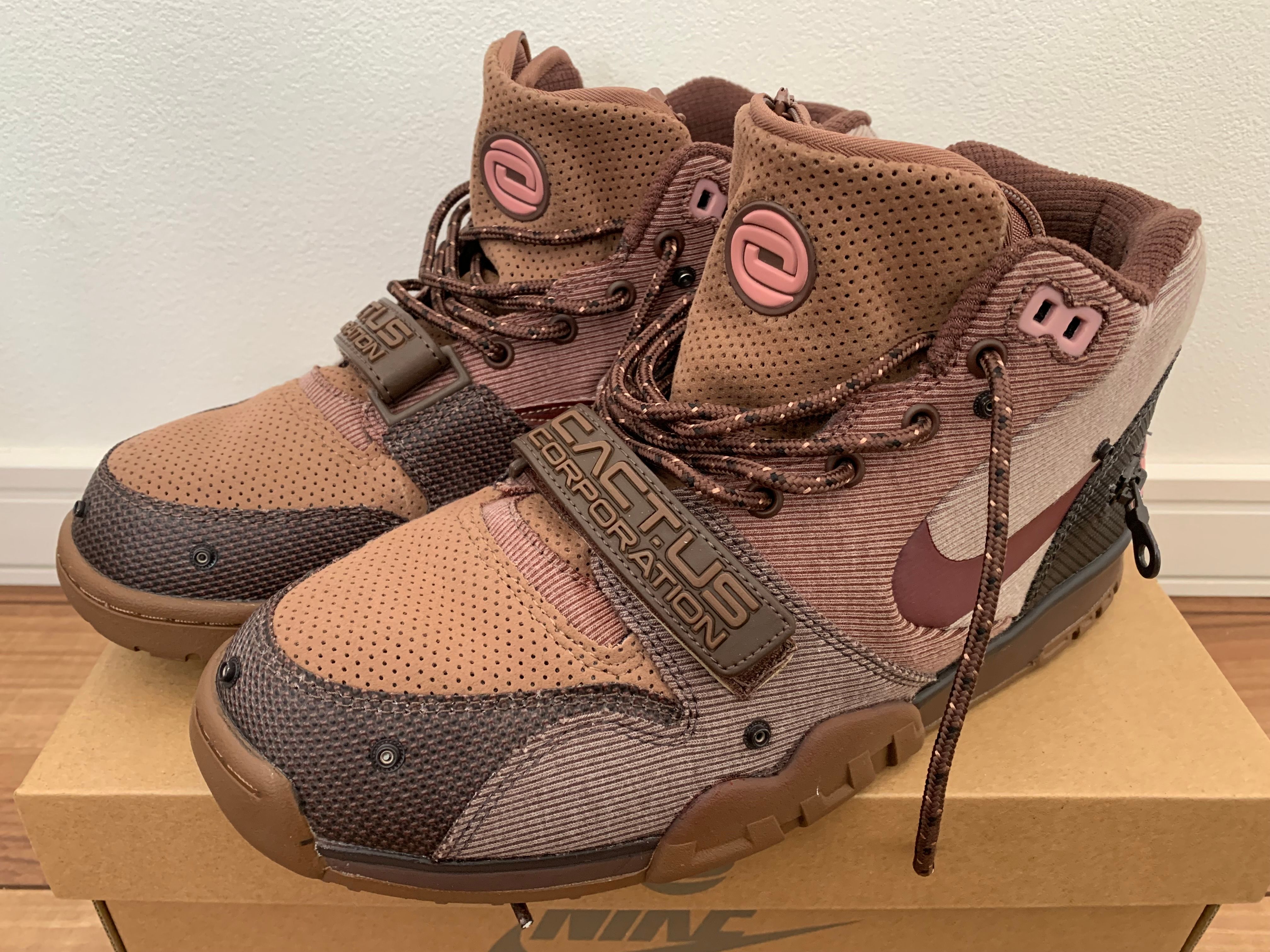 Travis Scott x Nike Air Trainer 1 SP "Archaeo Brown and Rust Pink"