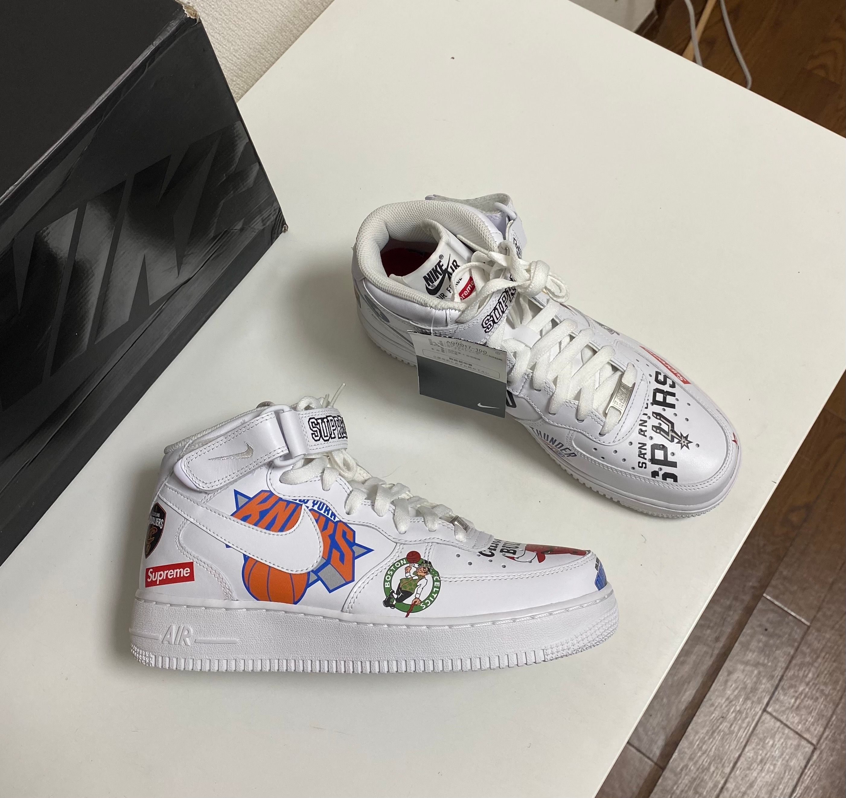 Supreme × NBA × Nike Air Force 1 Mid '07 "White"
