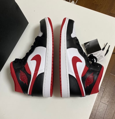 Nike Air Jordan 1 Mid "White/Gym Red Black"