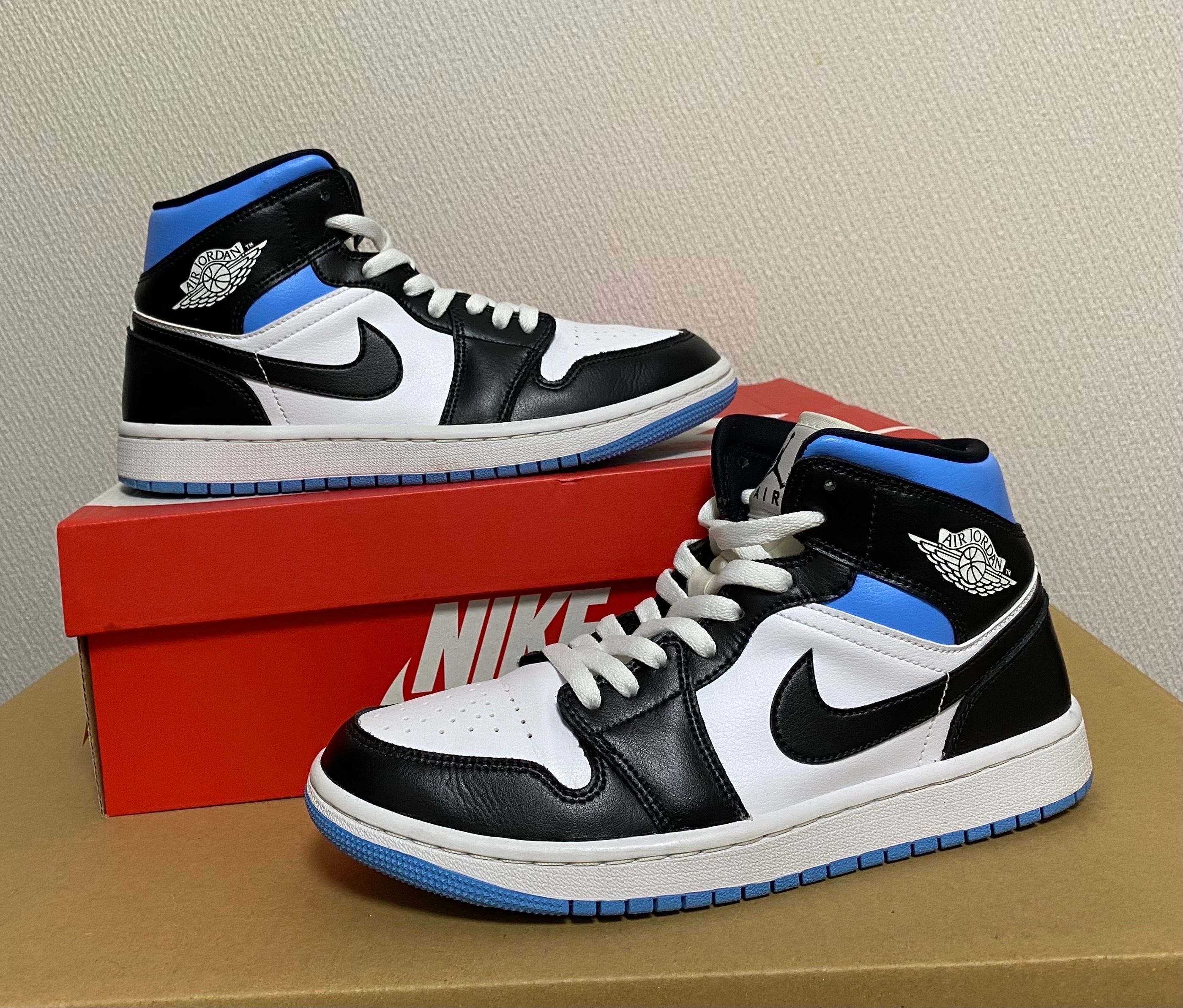 Nike Women's Air Jordan 1 Mid "Black/University Blue"