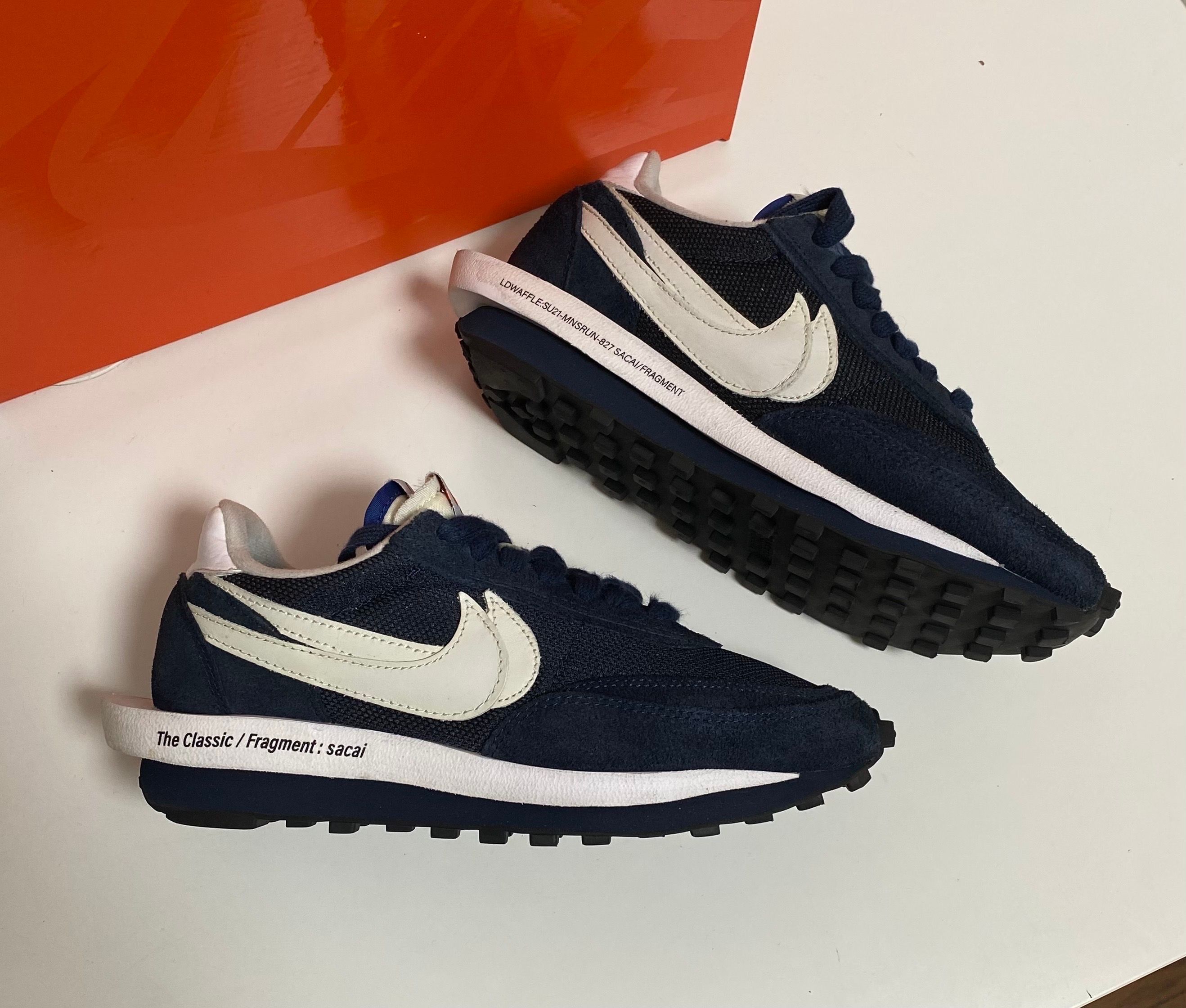 Fragment × sacai × Nike LD Waffle "Blackended Blue"