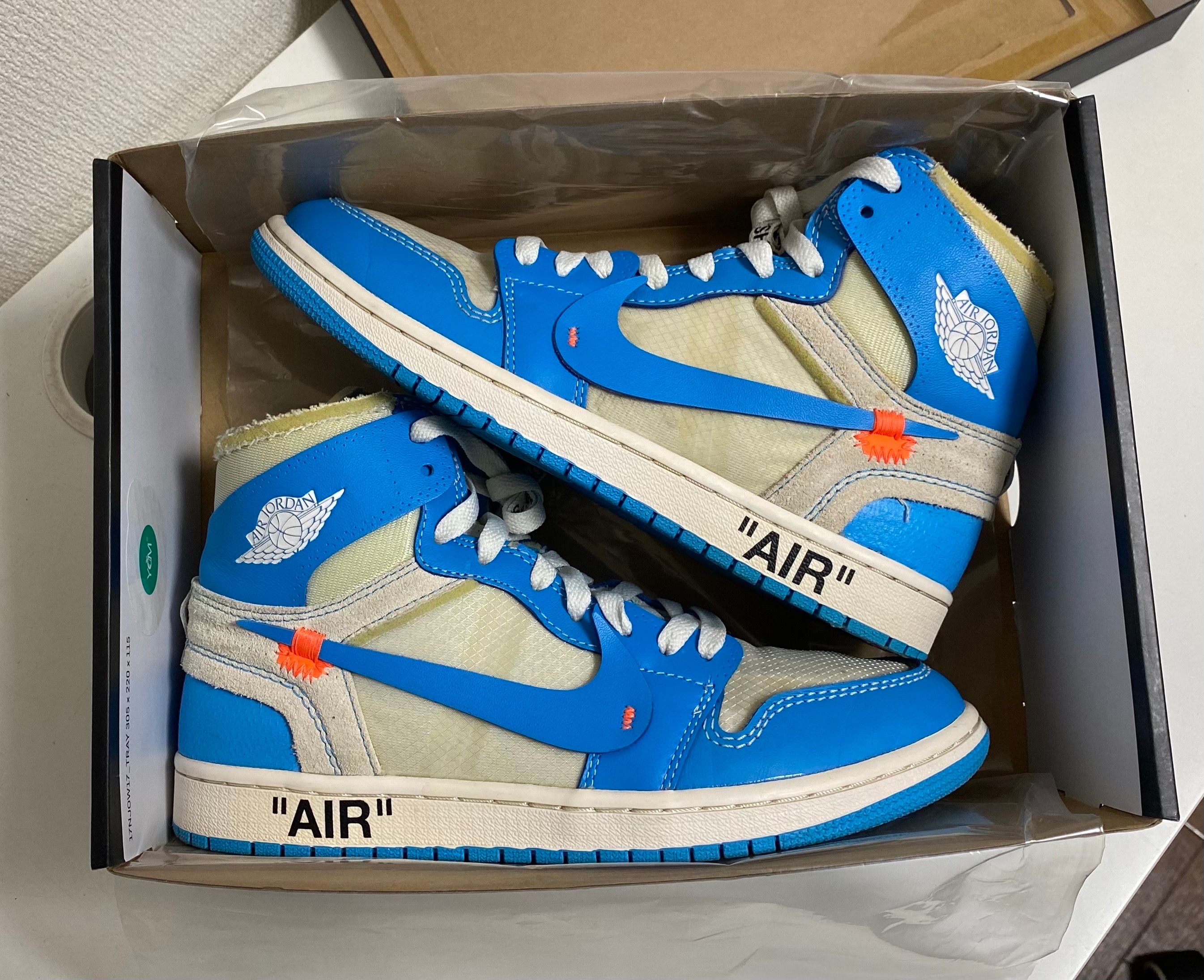 Off-White × Nike Air Jordan 1 High UNC "White/Dark Powder Blue"