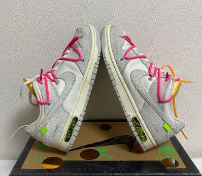 Off-White × Nike Dunk Low "Sail/Neutral Gray/Hyper Pink"