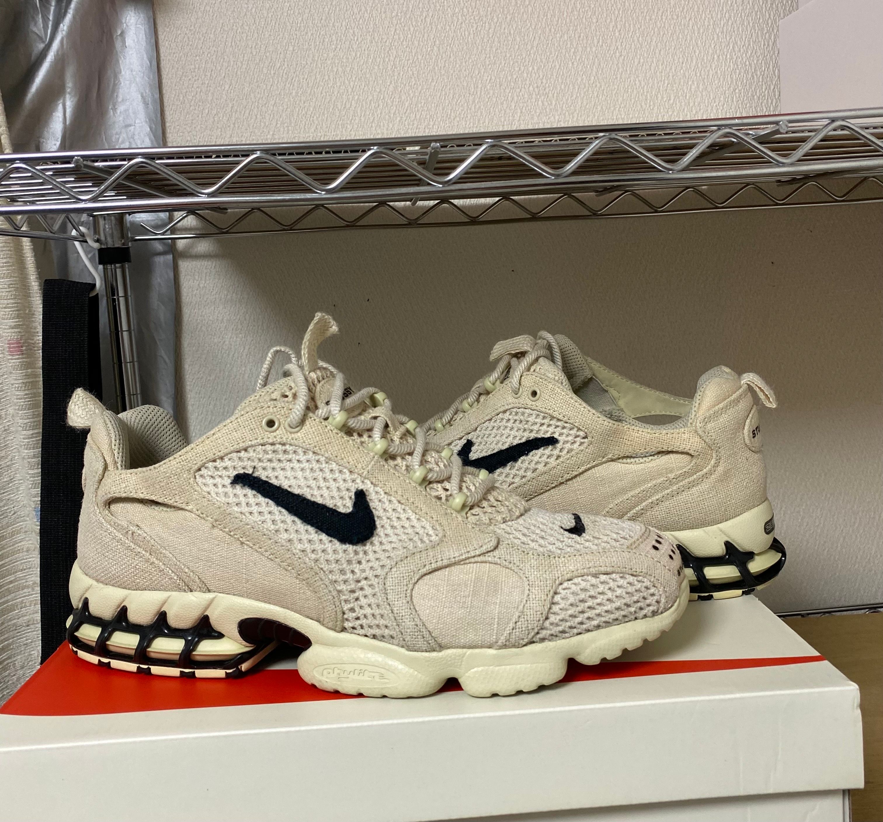 Stussy × Nike Air Zoom Spiridon CG 2 "Fossil/Black"