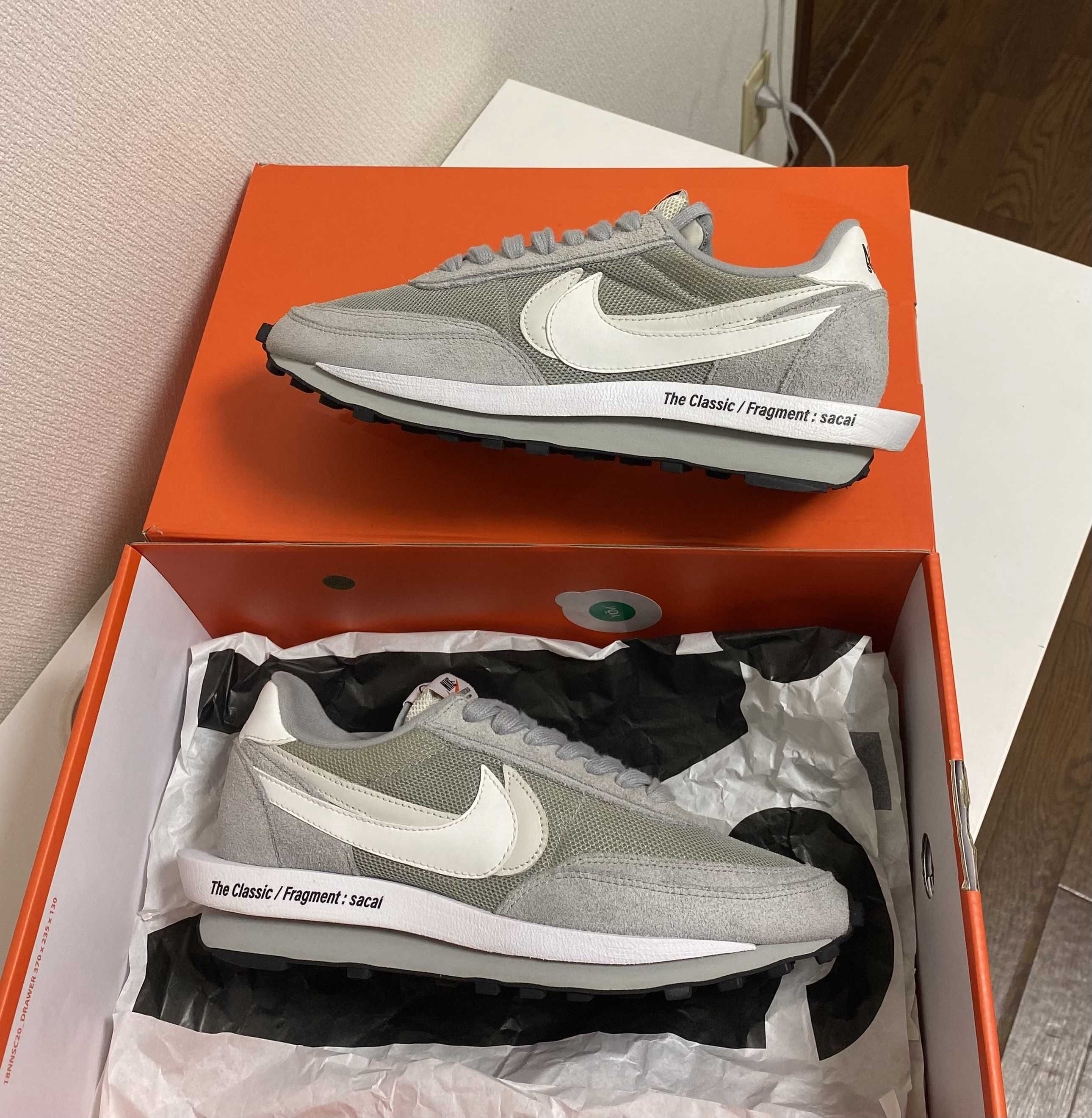 Fragment × sacai × Nike LD Waffle "Light Smoke Grey"