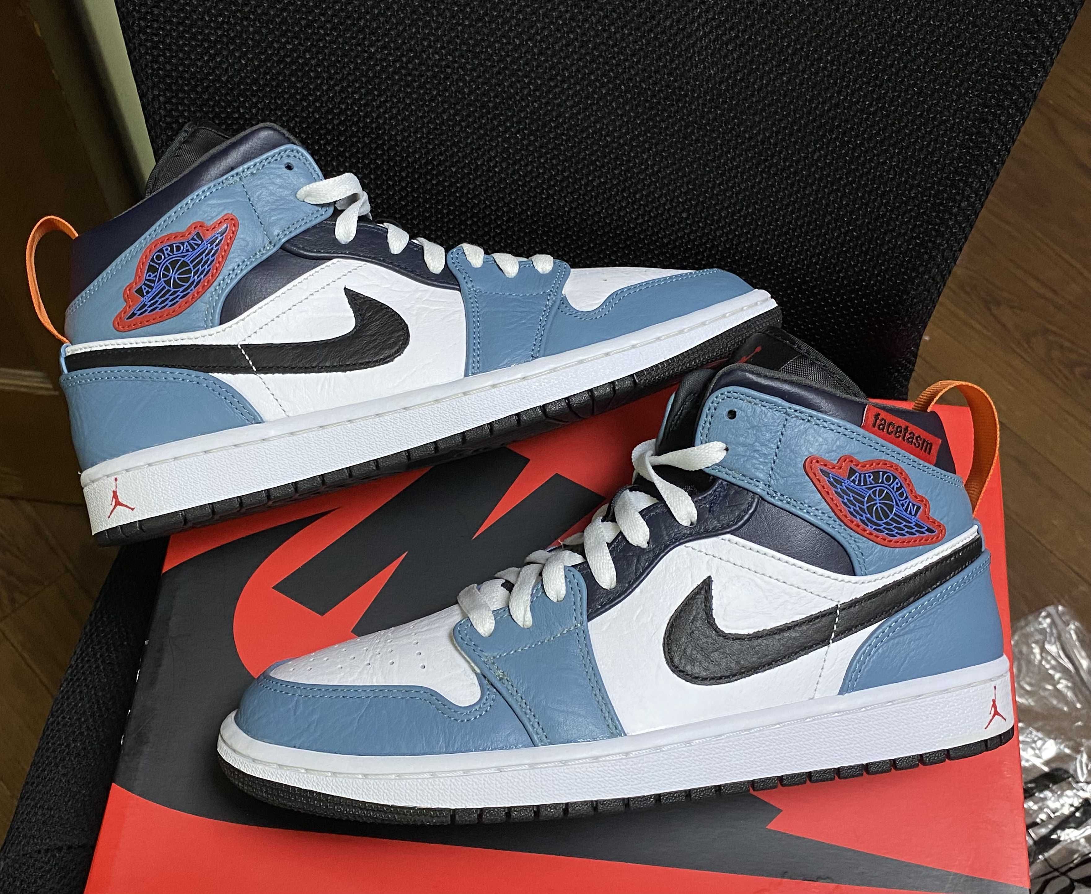 FACETASM × Nike Air Jordan 1 Mid "White/Navy"