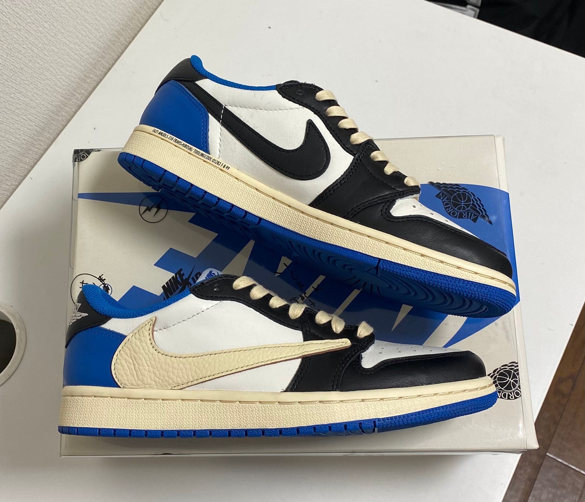 Travis Scott × fragment design × Nike Air Jordan 1 Low OG SP "Military Blue"