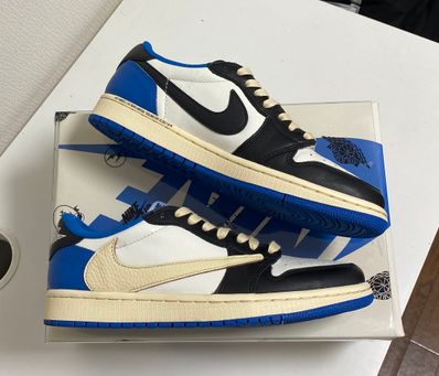 Travis Scott × fragment design × Nike Air Jordan 1 Low OG SP "Military Blue"