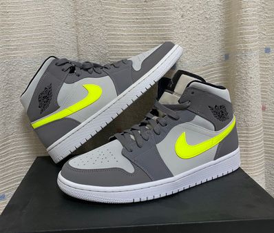 Nike Air Jordan 1 Mid "Gunsmoke Volt"