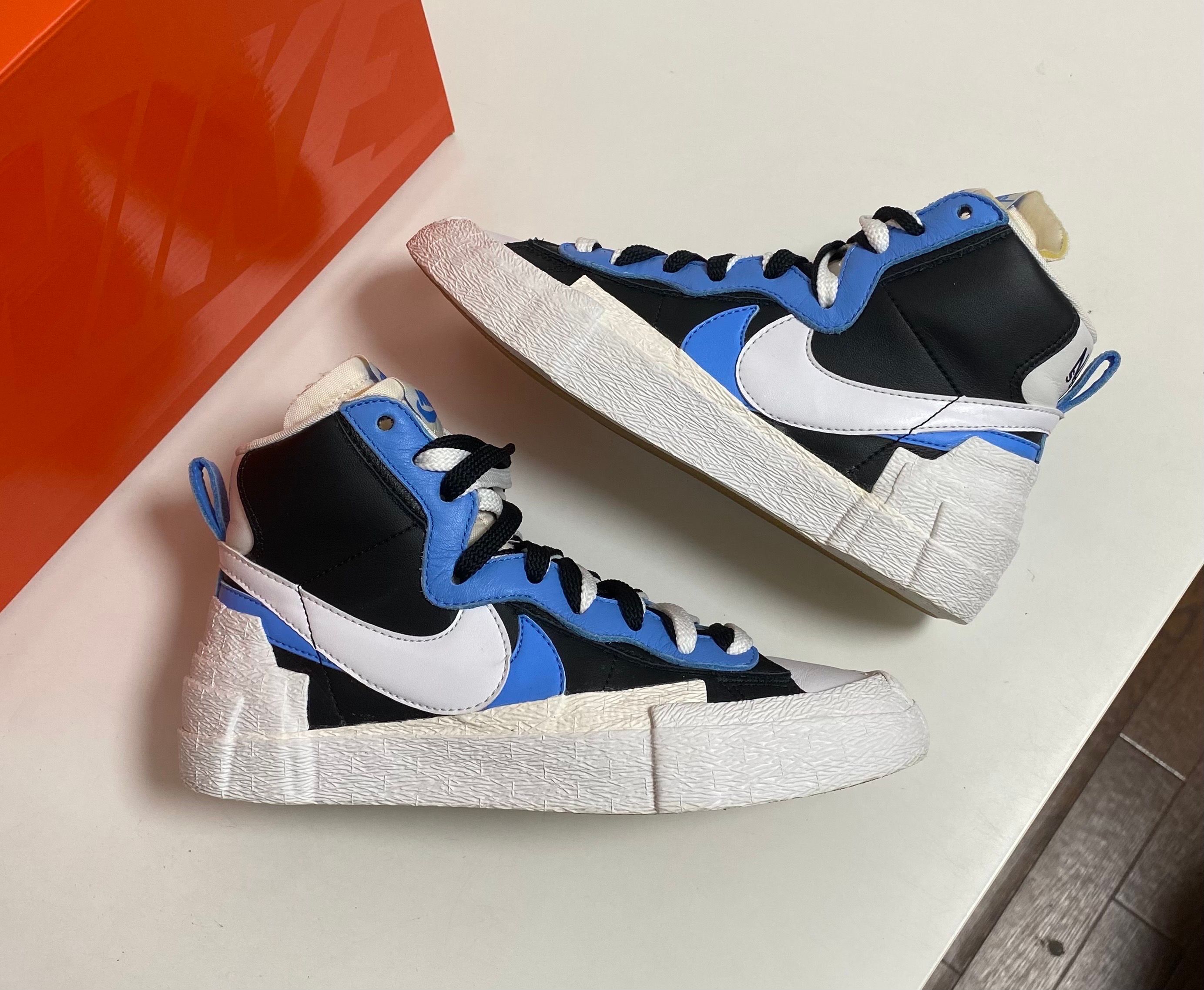 sacai × NIKE BLAZER MID "BLACK / BLUE"