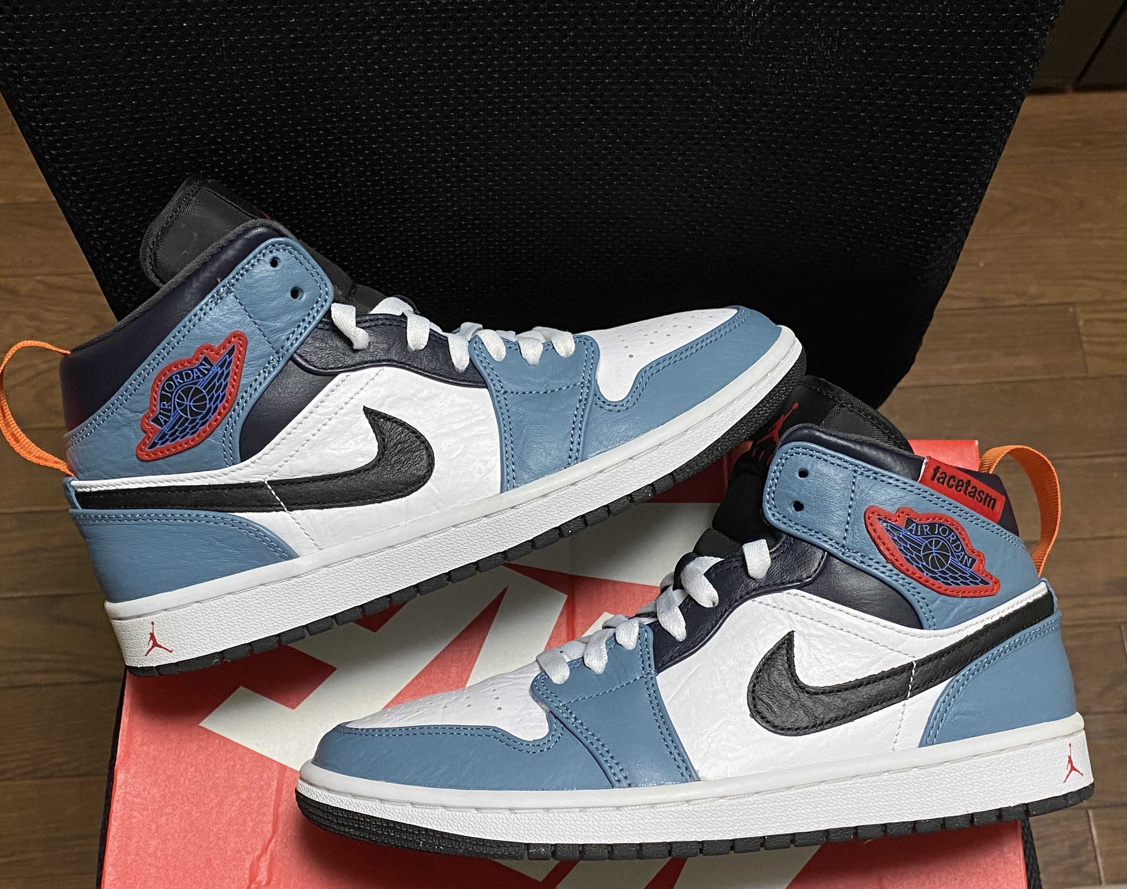 FACETASM × Nike Air Jordan 1 Mid "White/Navy"