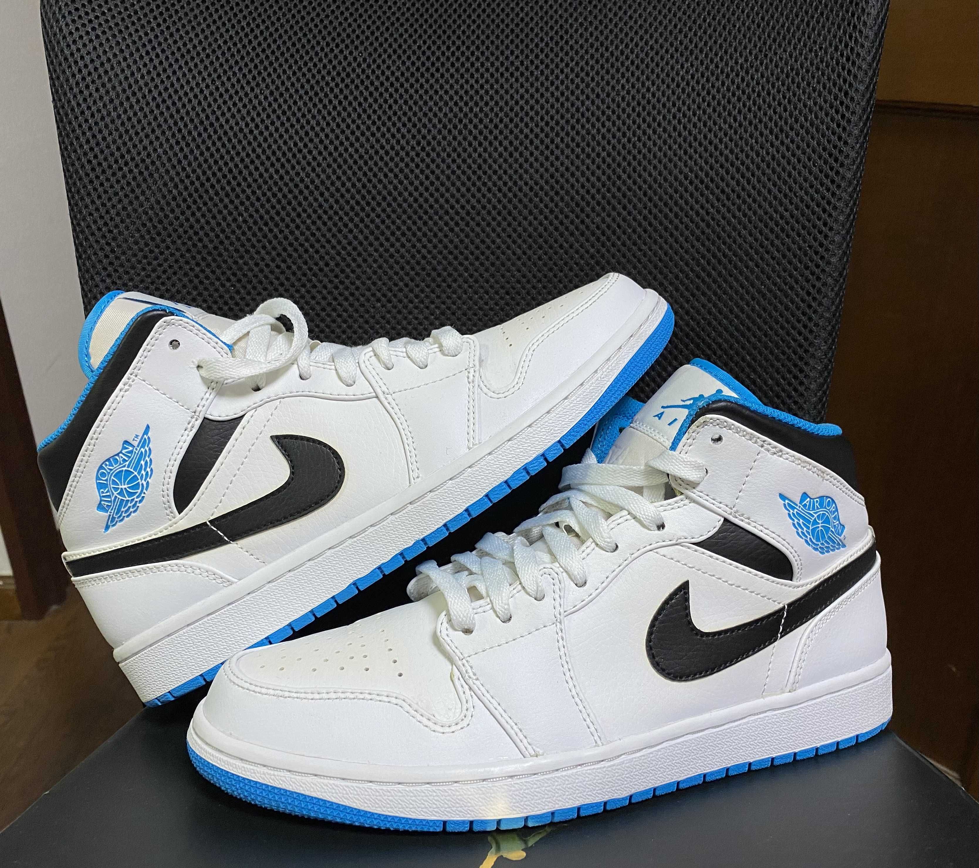 Nike Air Jordan 1 Mid "White/Laser blue"
