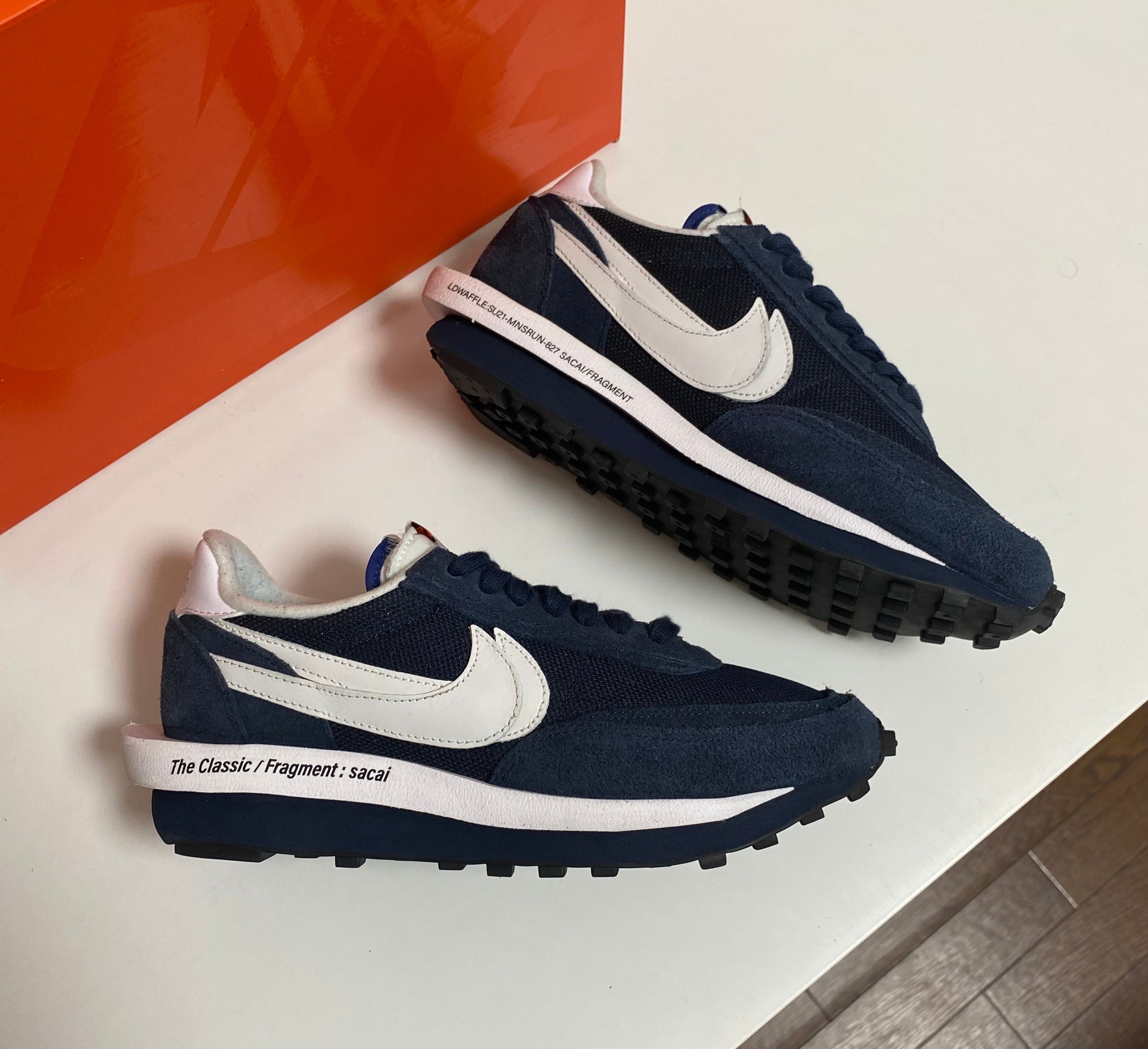 Fragment × sacai × Nike LD Waffle "Blackended Blue"
