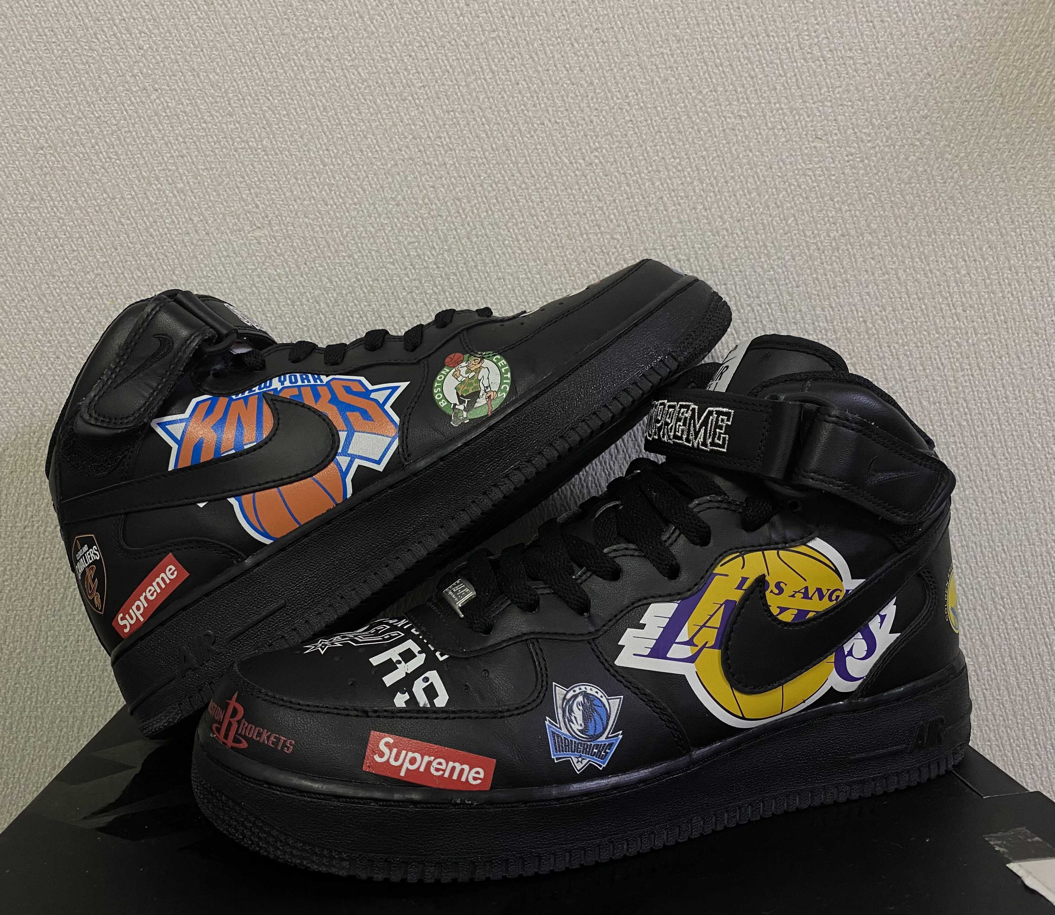 Supreme × NBA × Nike Air Force 1 Mid '07 "Black"