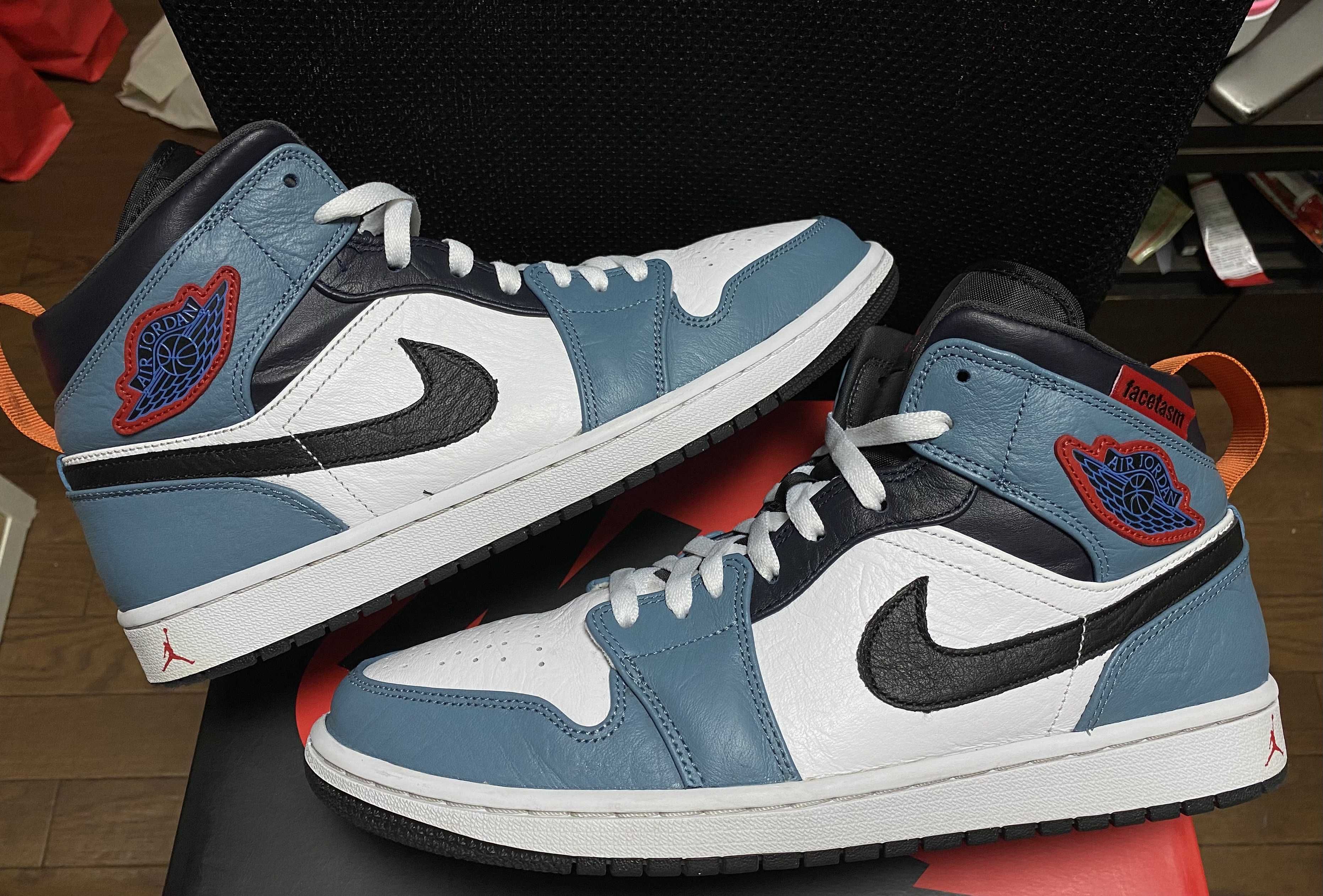 FACETASM × Nike Air Jordan 1 Mid "White/Navy"