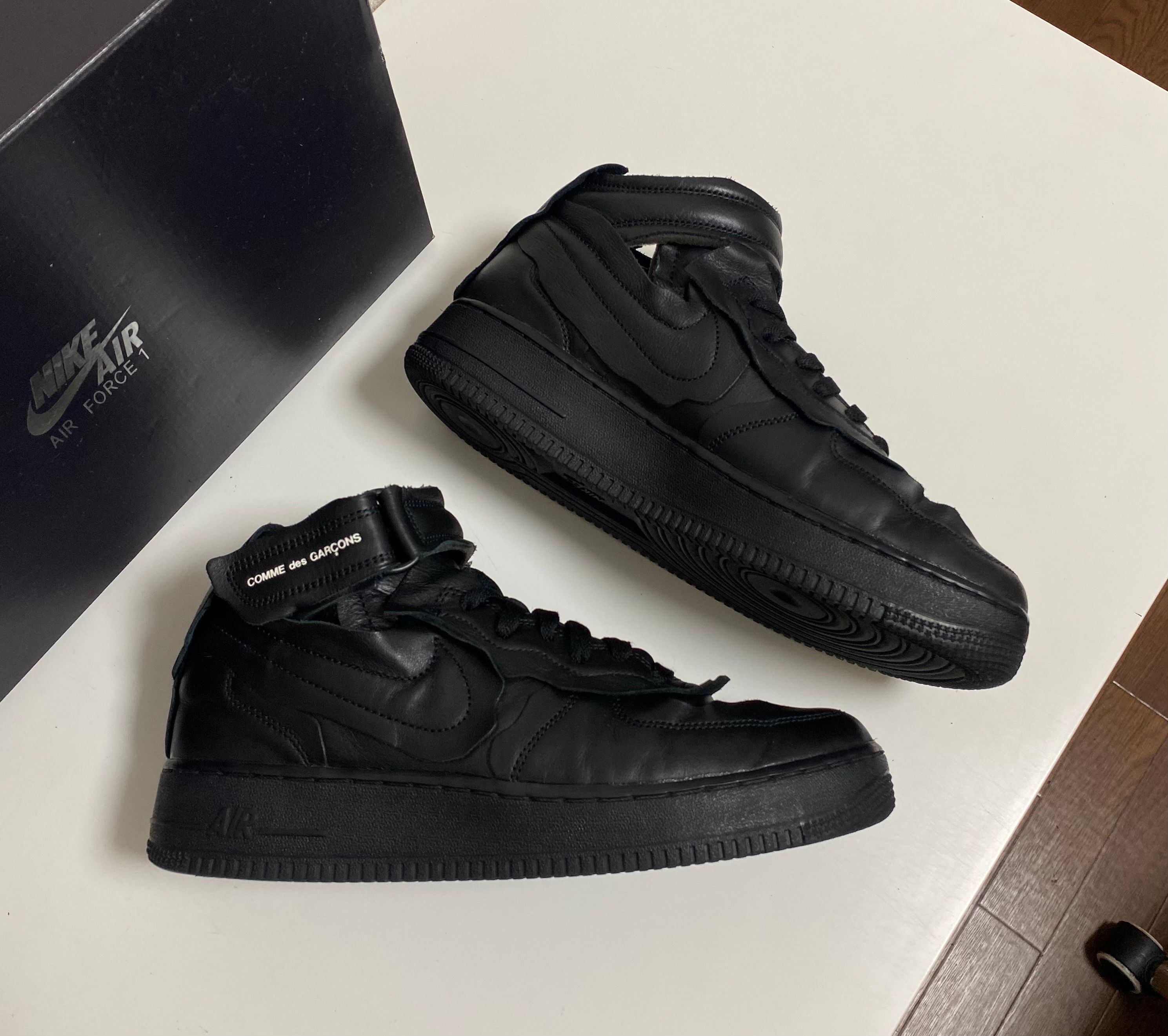 COMME des GARCONS × NIKE AIR FORCE 1 MID "BLACK"