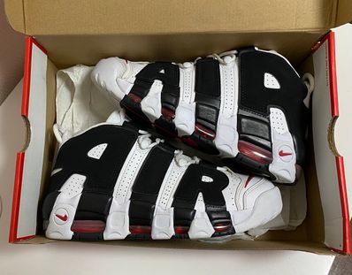 NIKE AIR MORE UPTEMPO "WHITE/BLACK/UNIVERSITY RED"(2020)
