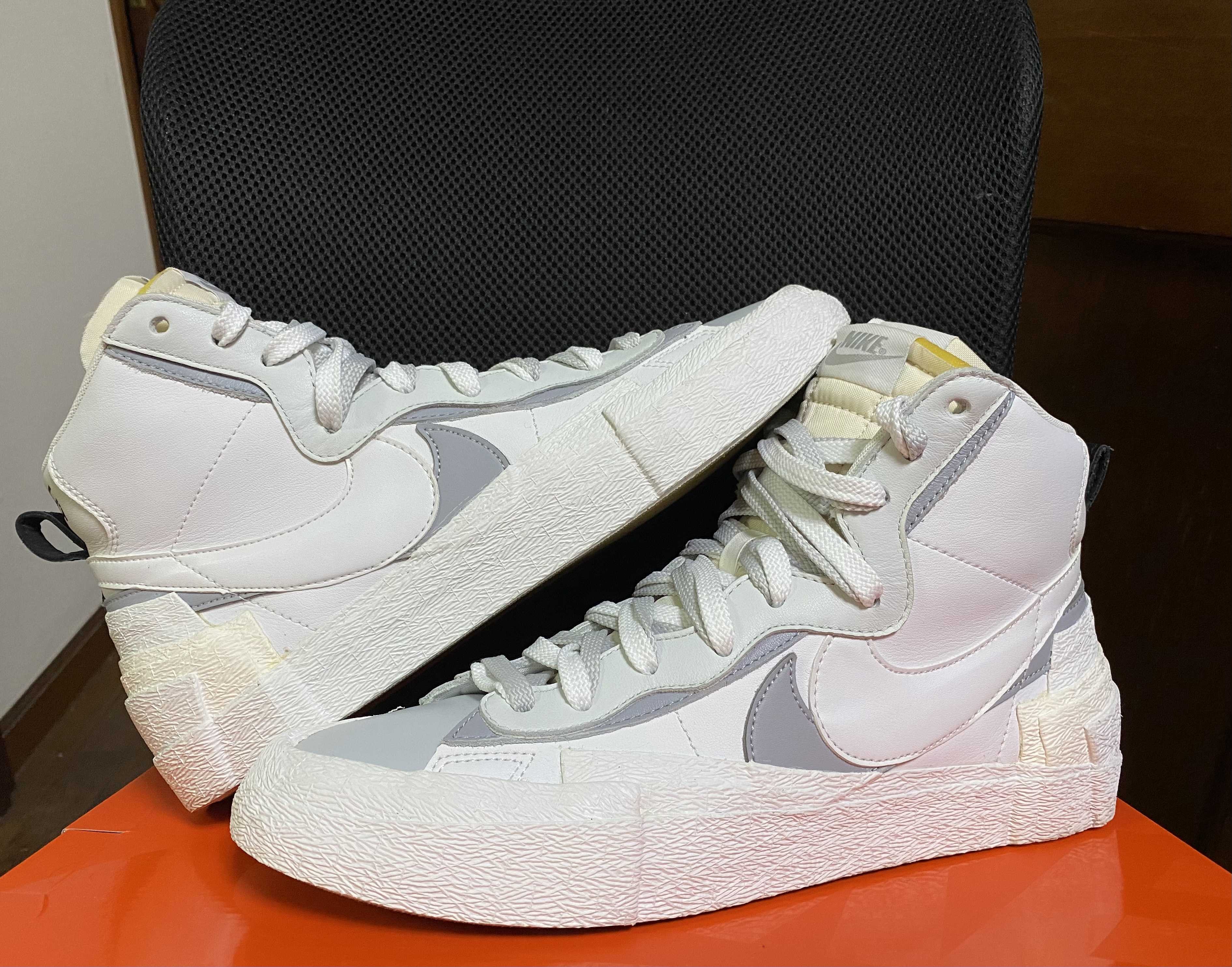 sacai × NIKE BLAZER MID "WHITE/WOLF GREY"