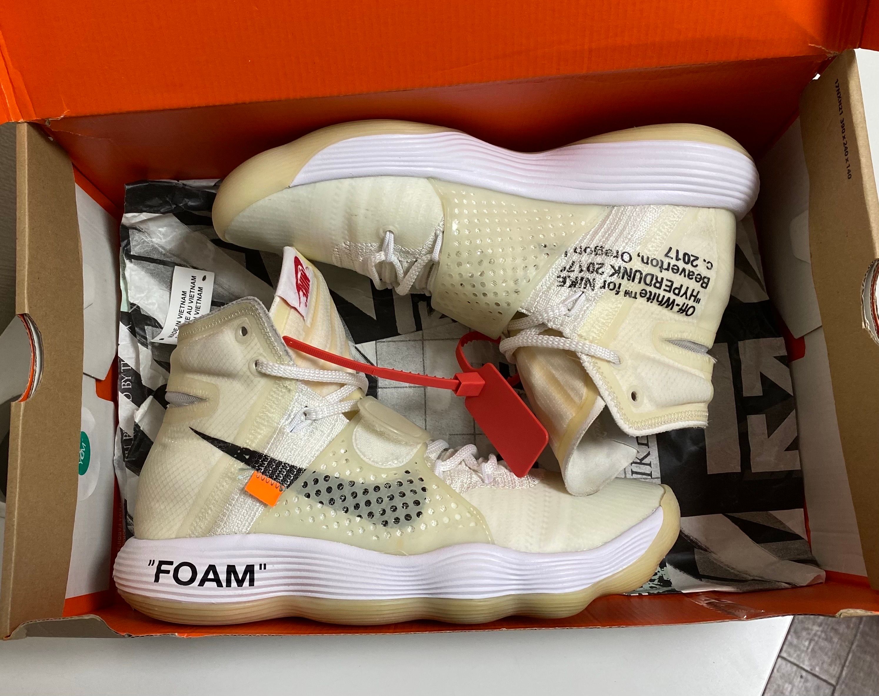 Off-White × Nike React Hyperdunk 2017 Flyknit "The 10/White"